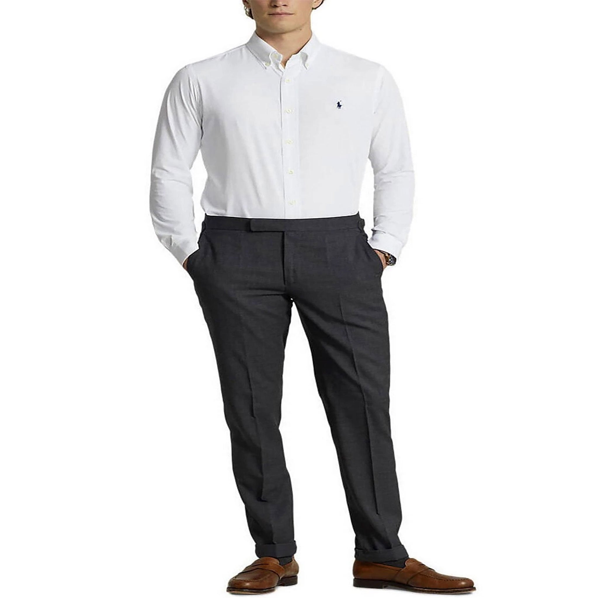 RL LONG SLEEVE SPORT White / L