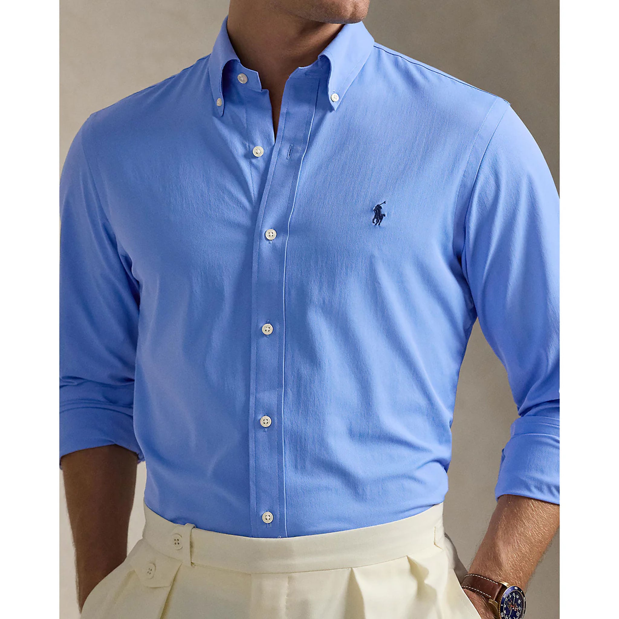 RL LONG SLEEVE SPORT Harbor Island Blue / L