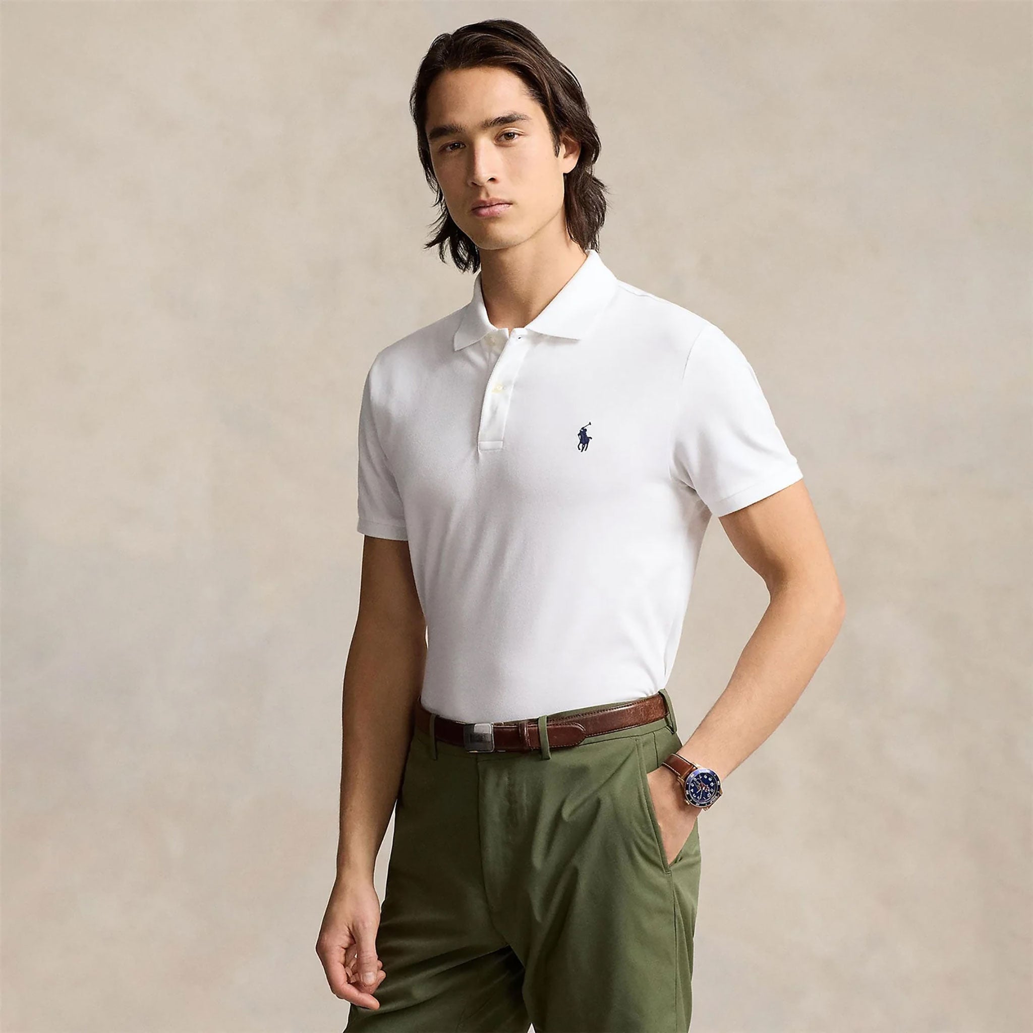 RL SHORT SLEEVE POLO SHIRT White / L