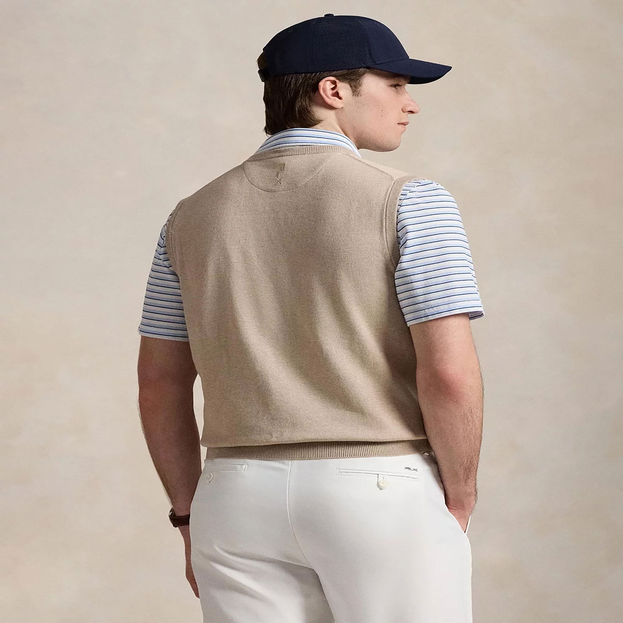 RL SWEATER VEST Tan / L