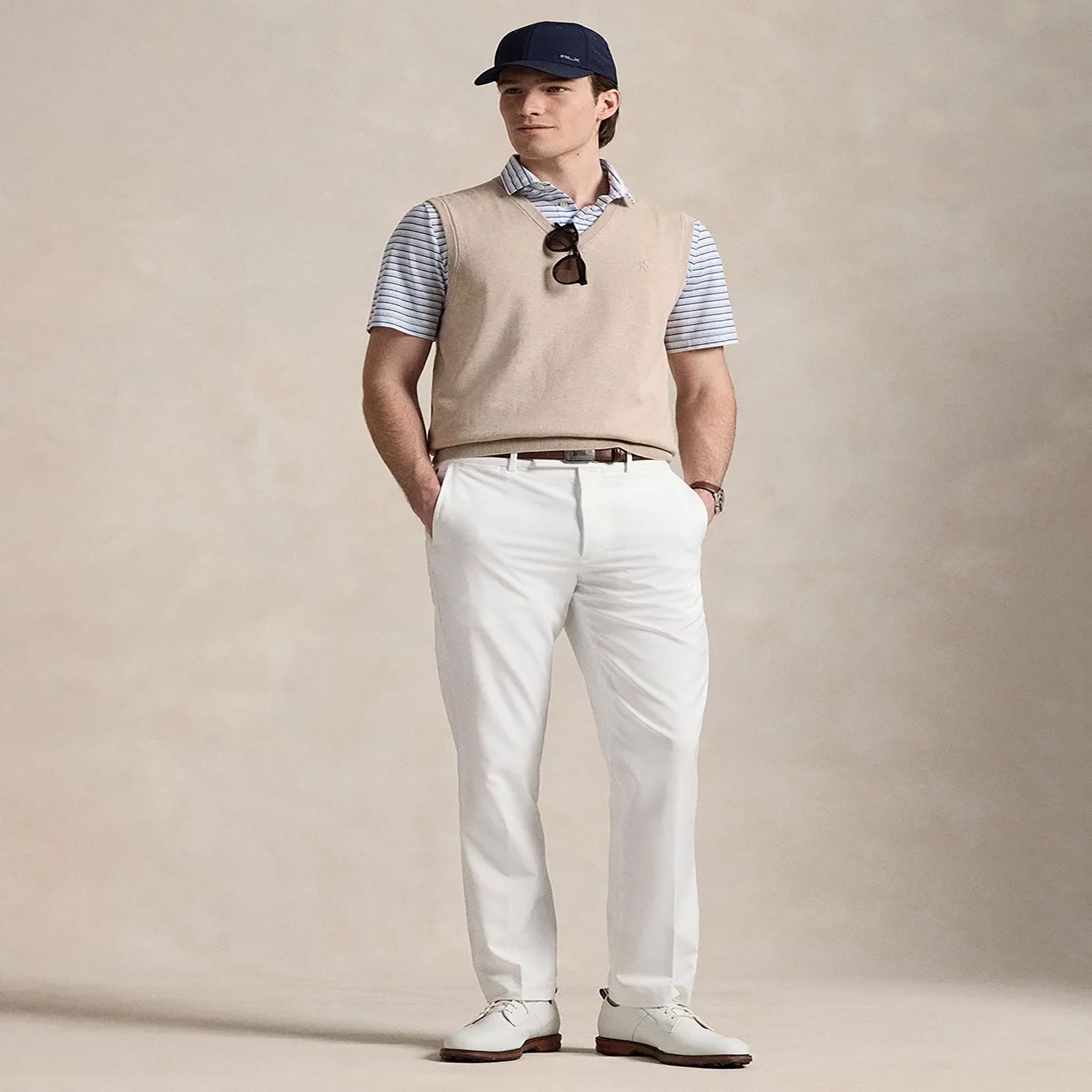 RL SWEATER VEST Tan / L