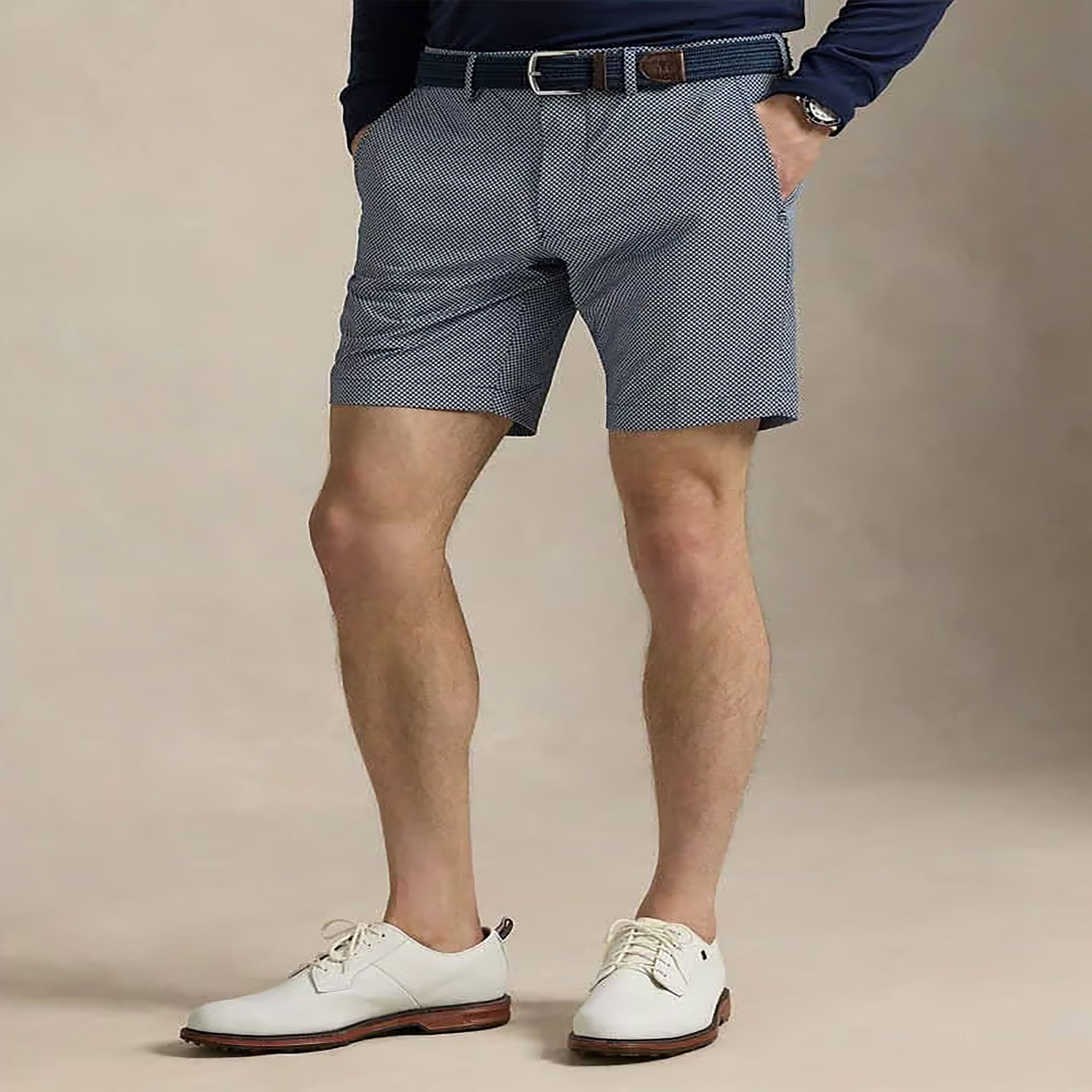 RL WOVEN STRAIGHT SHORTS 3D DD LIGHT BLUE 32