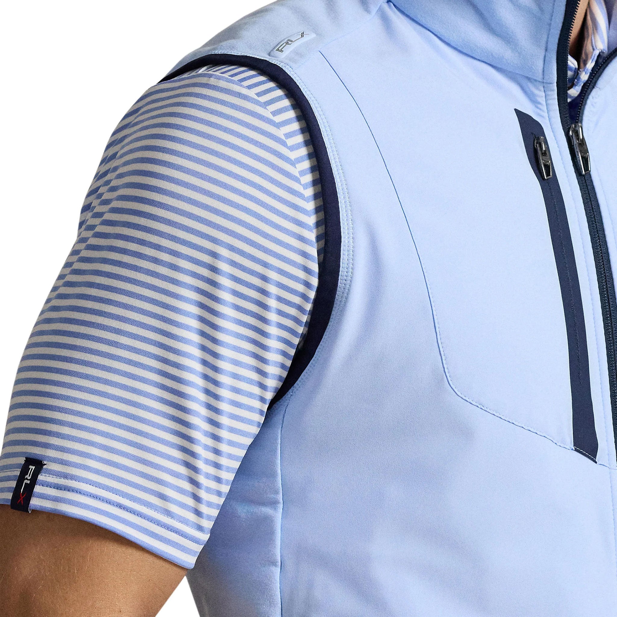 RL KNIT FULL ZIP PULLOVER Blue / L