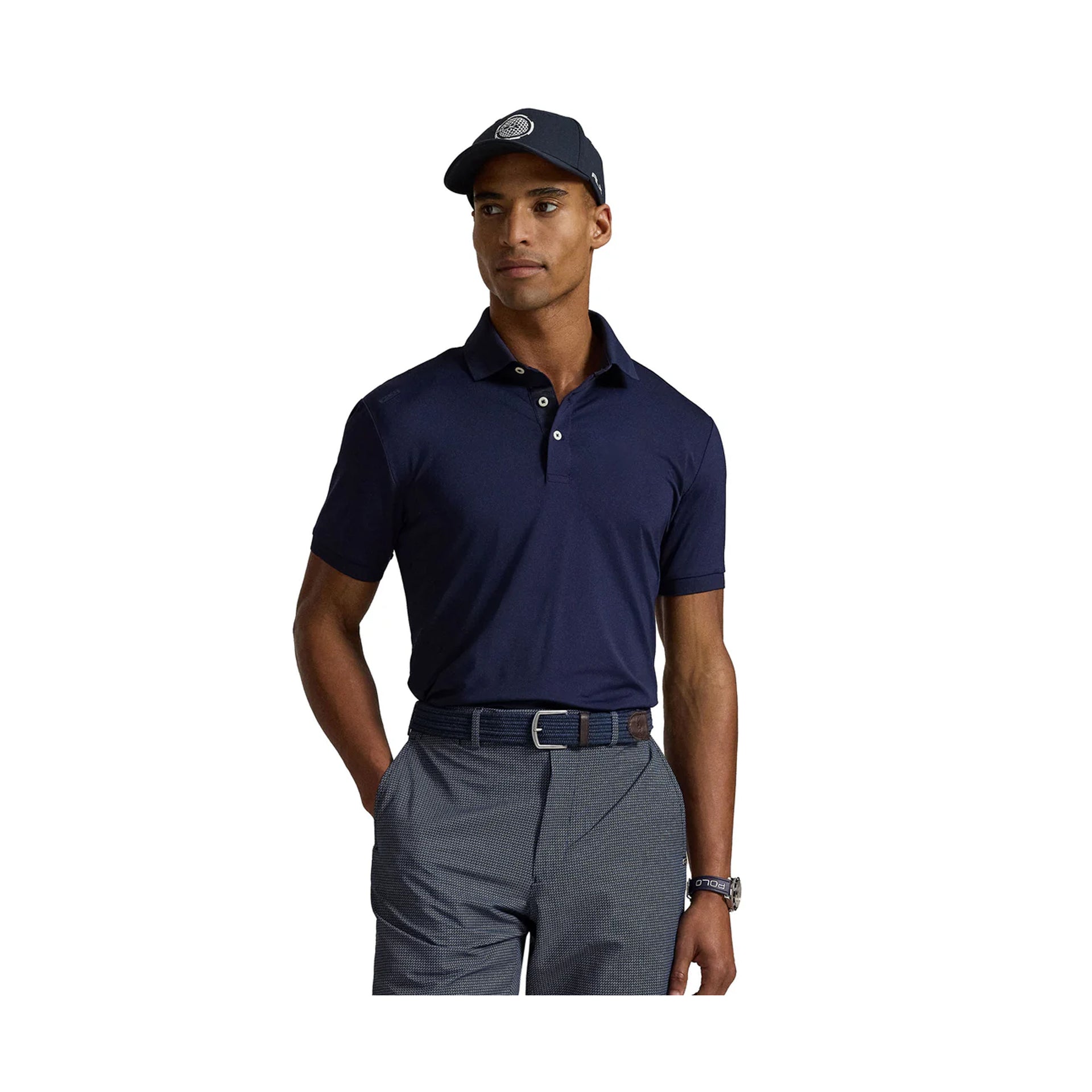 RL KNIT POLO NAVY L
