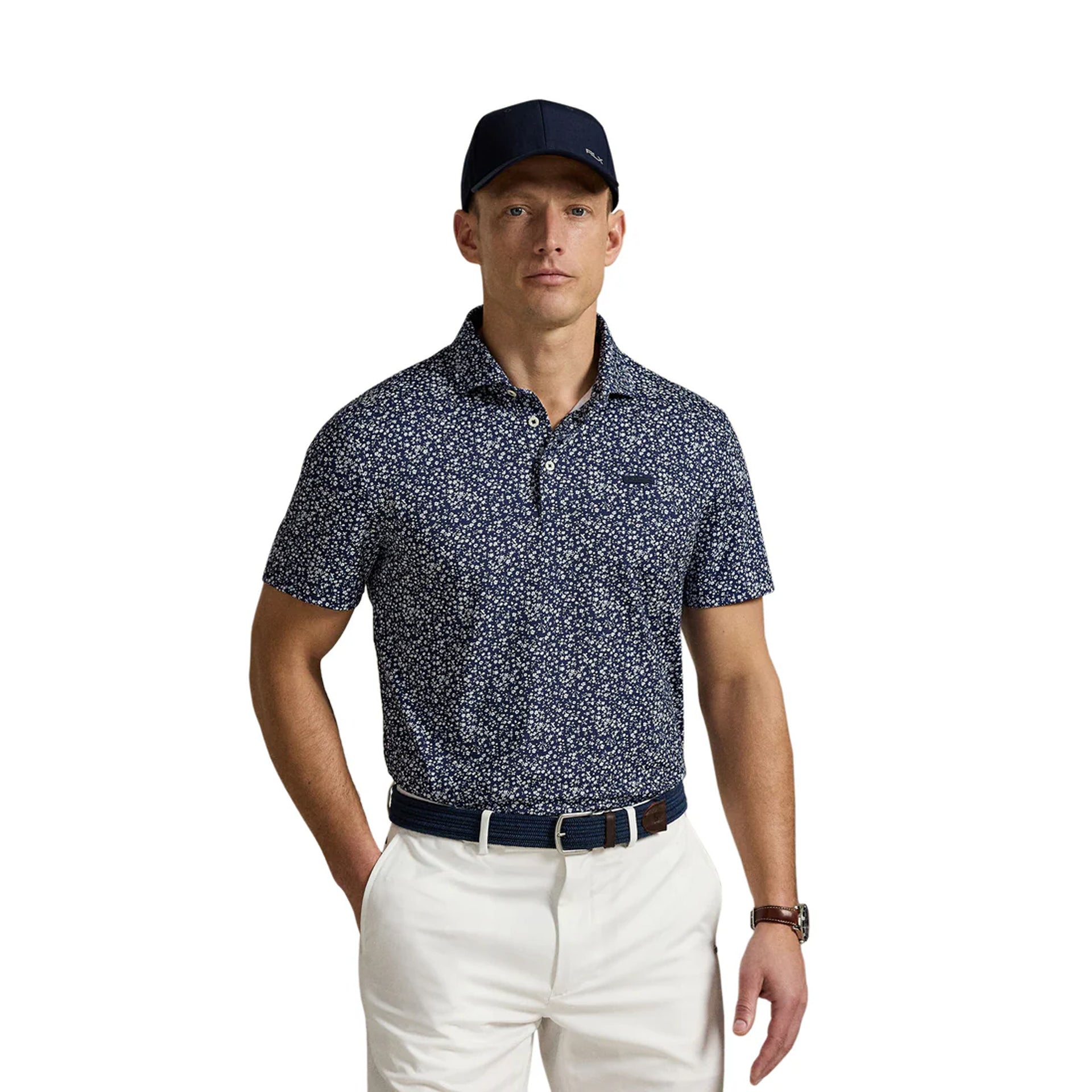 RL KNIT POLO NAVY L