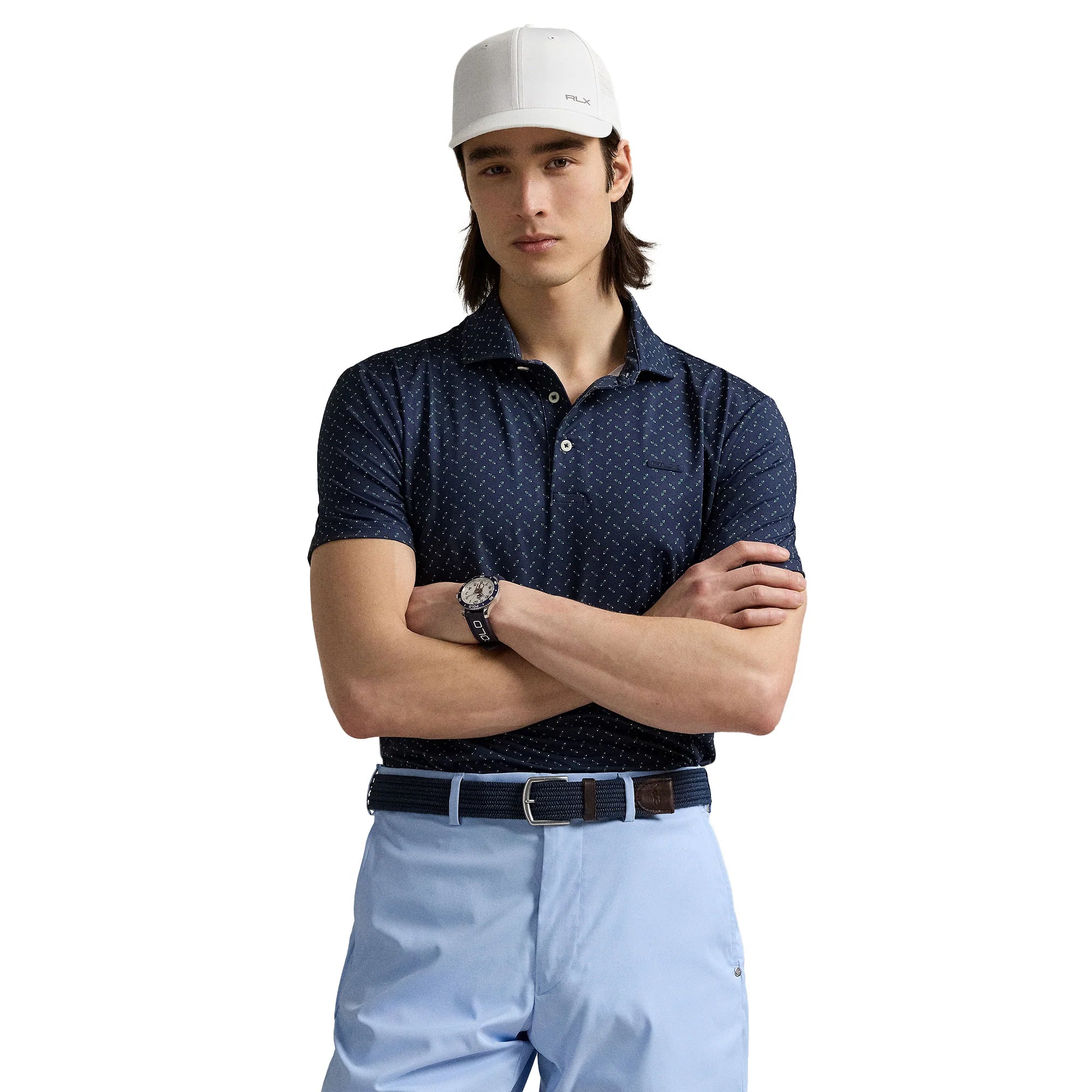 RL KNIT POLO NAVY L