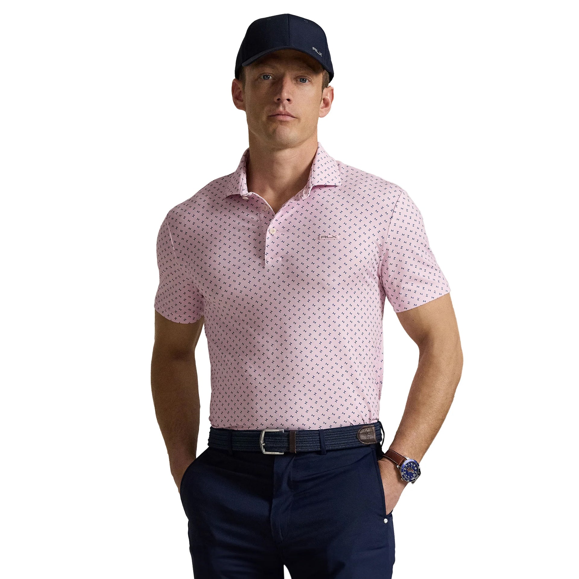 RL KNIT POLO PINK L