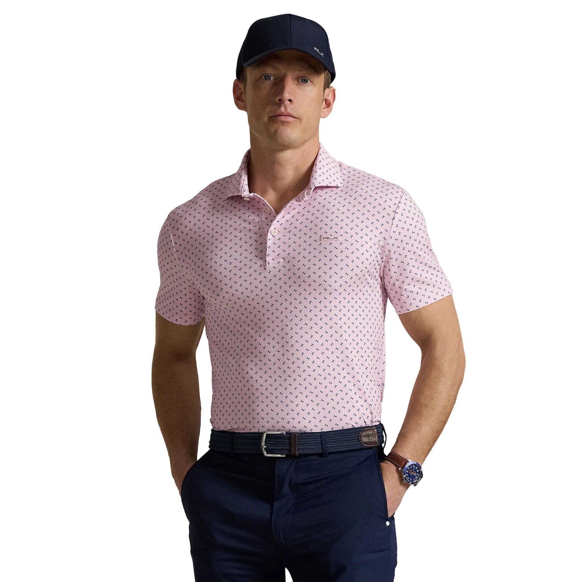 RL KNIT POLO PINK L