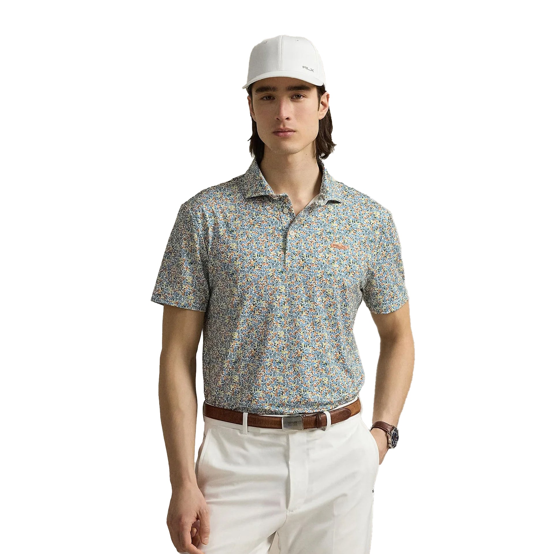 RL KNIT POLO ORANGE L