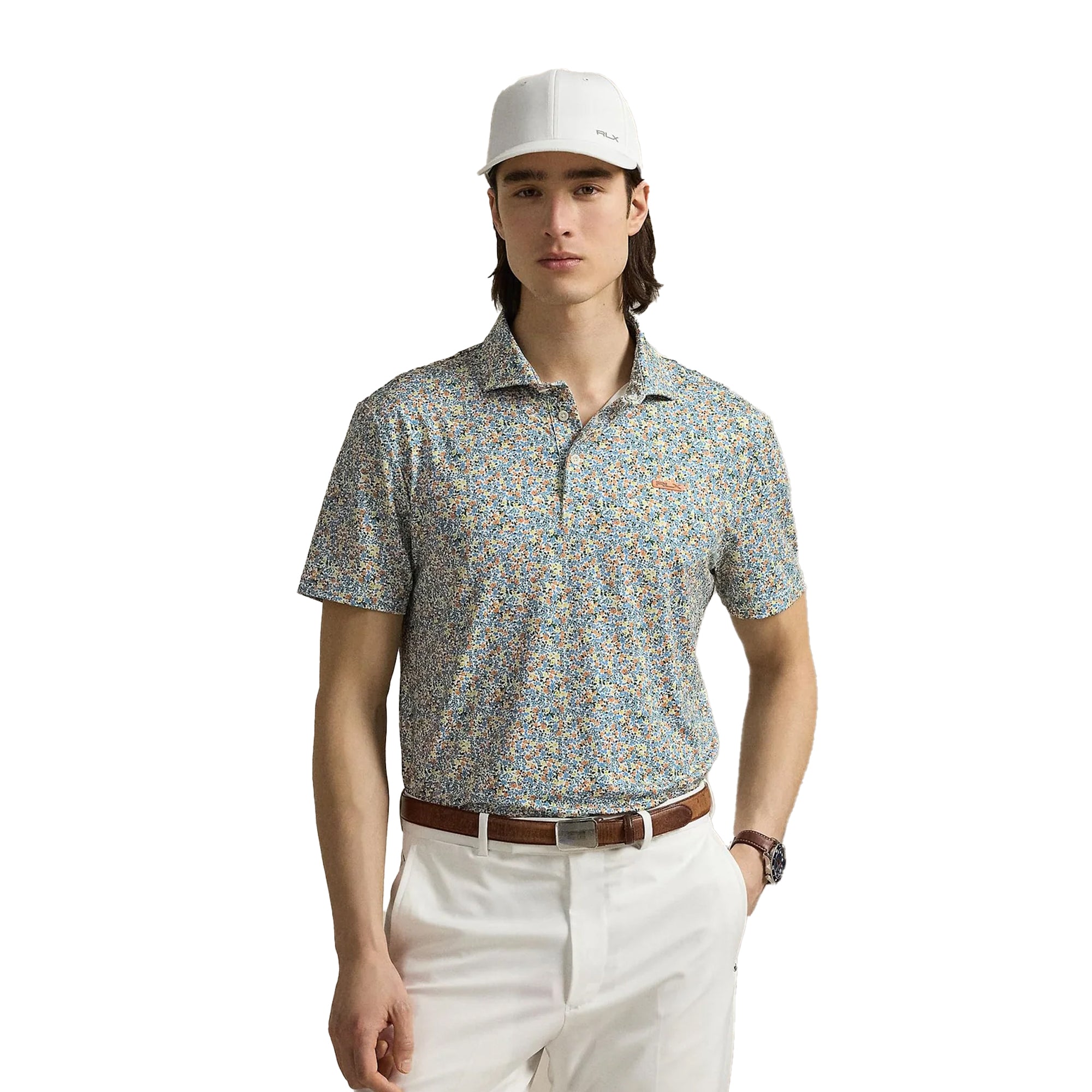 RL KNIT POLO ORANGE L