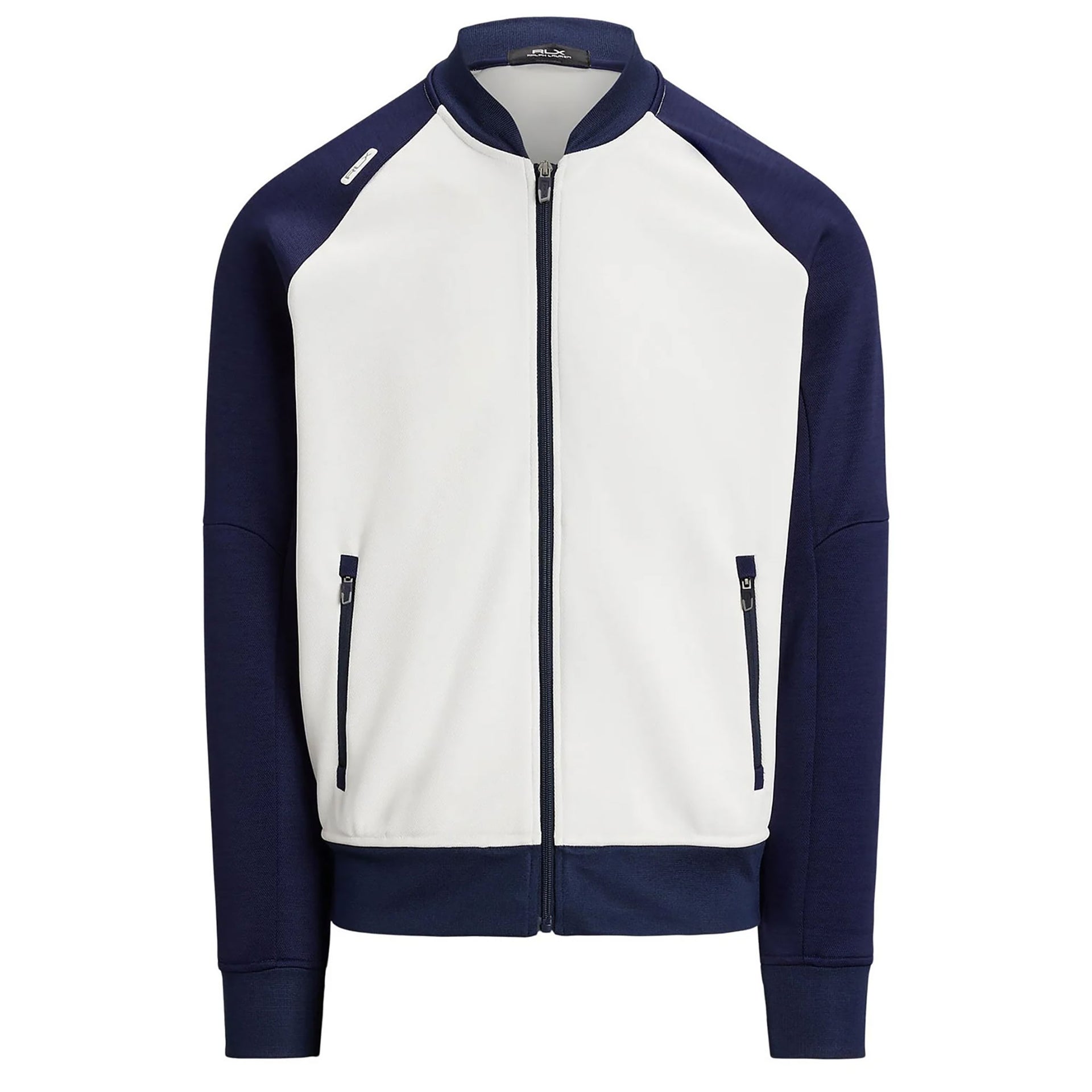 RL KNIT FULL ZIP SWEATSHIRT WHITE MULTI L