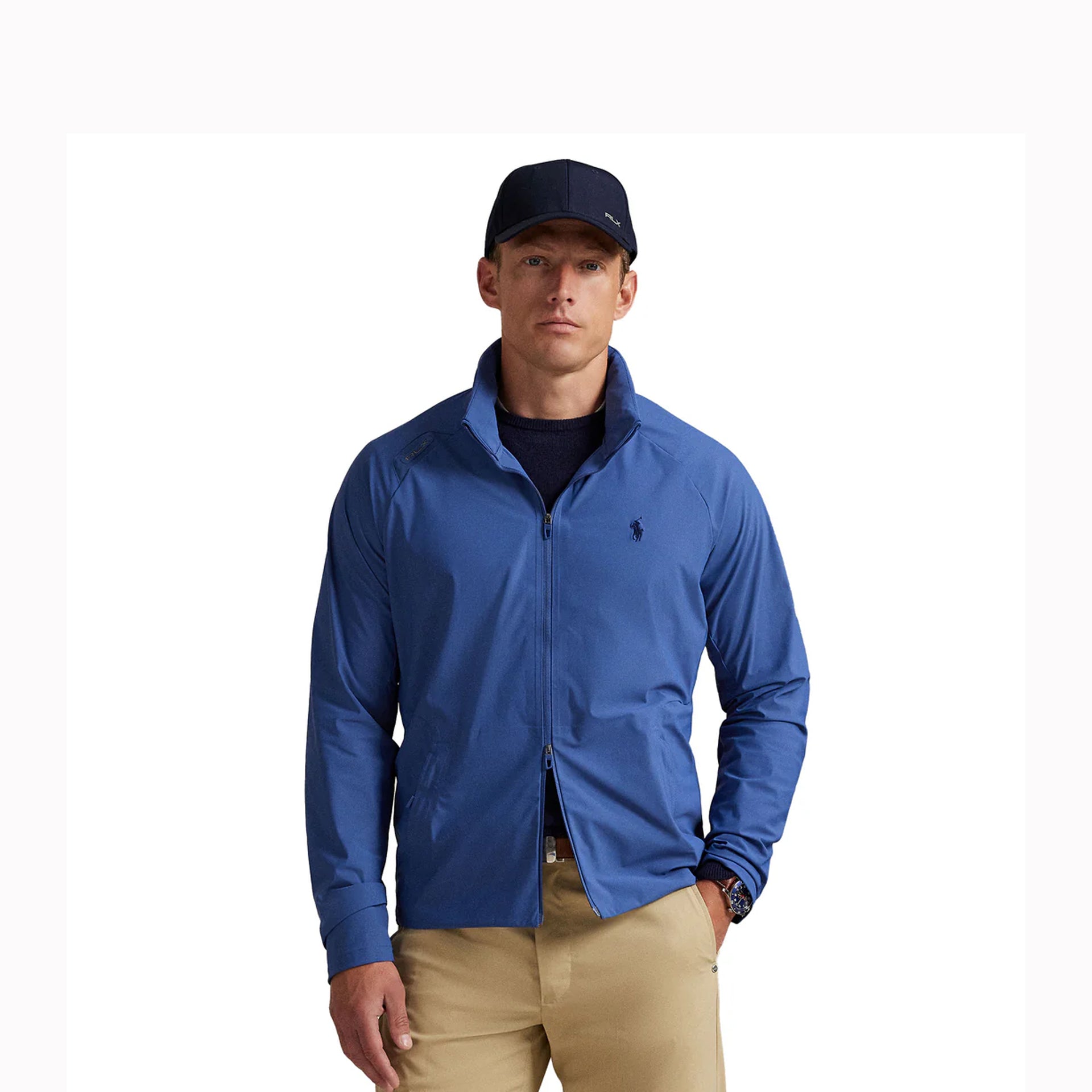 RL WOVEN-FULL ZIP-JACKET ROYAL