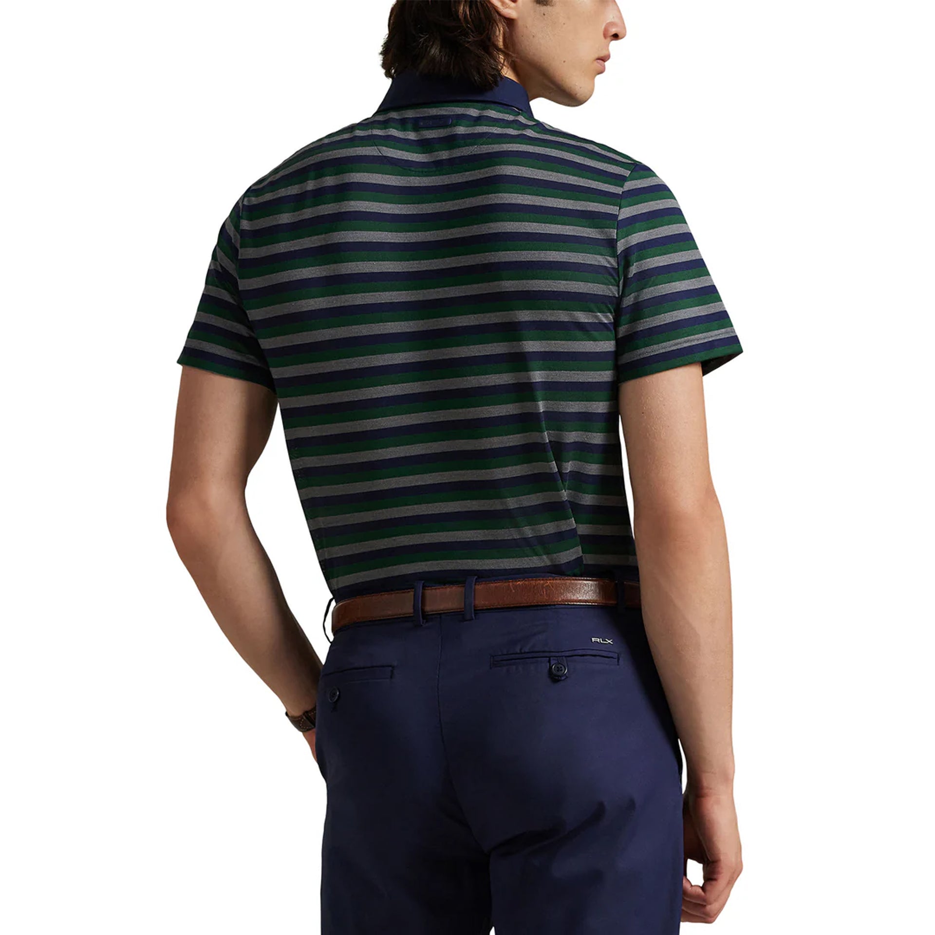 PERF STRETCH MESH KNIT POLO VINTAGE PINE