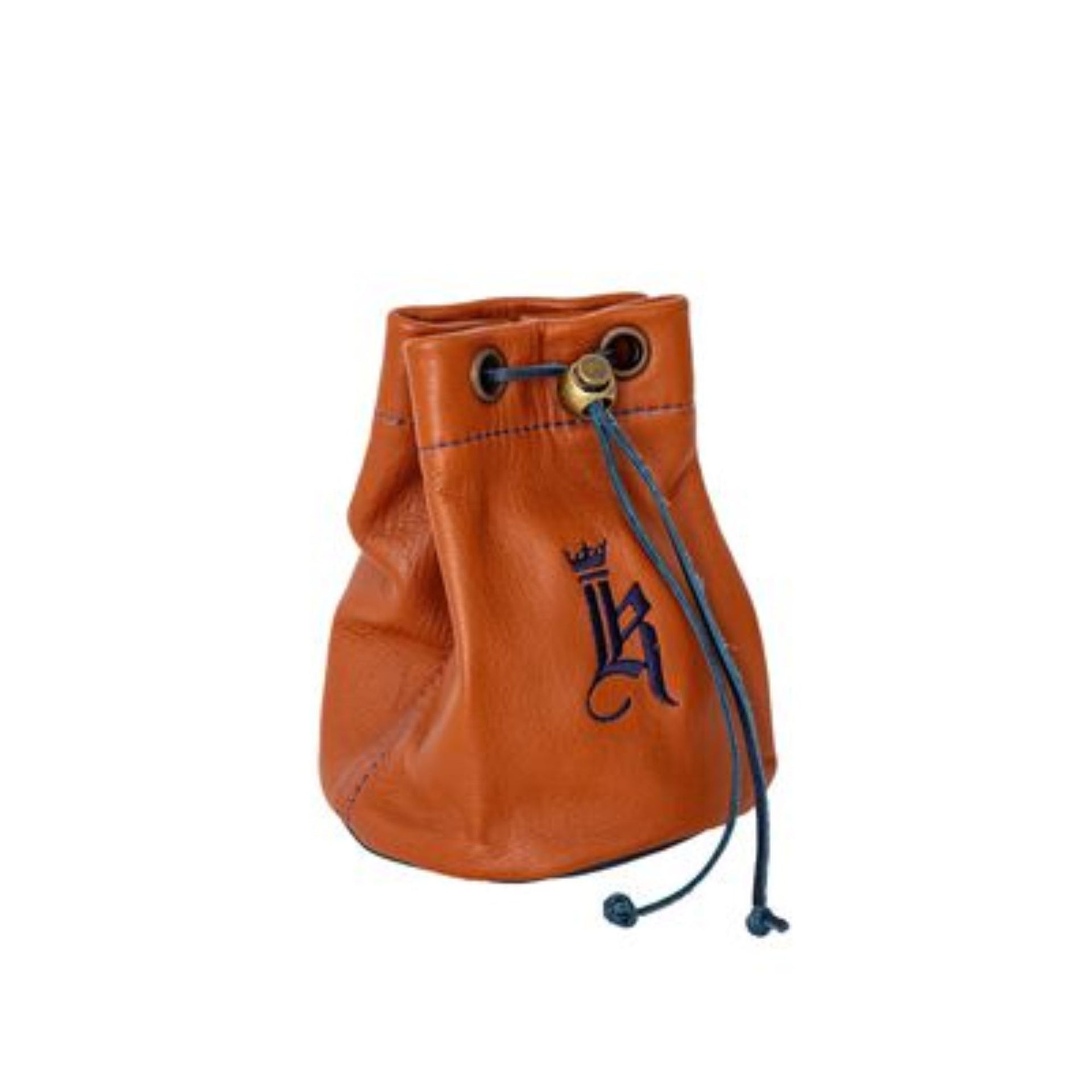LINKS & KINGS DRAWSTRING POUCH TAN