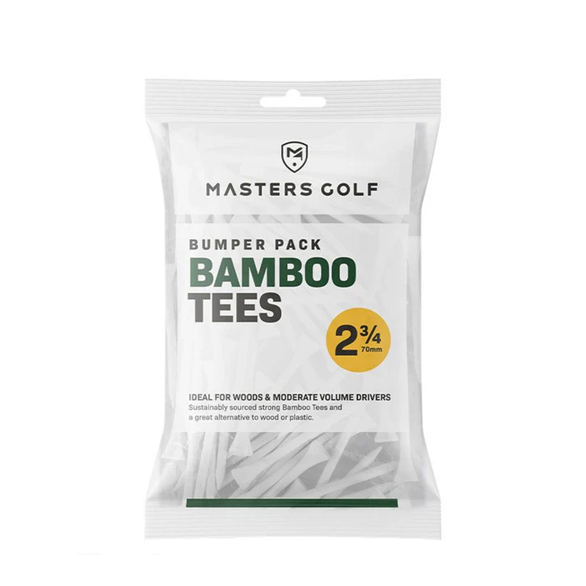 MASTERS BAMBOO TEES 2 3/4 BAG 20 WHITE