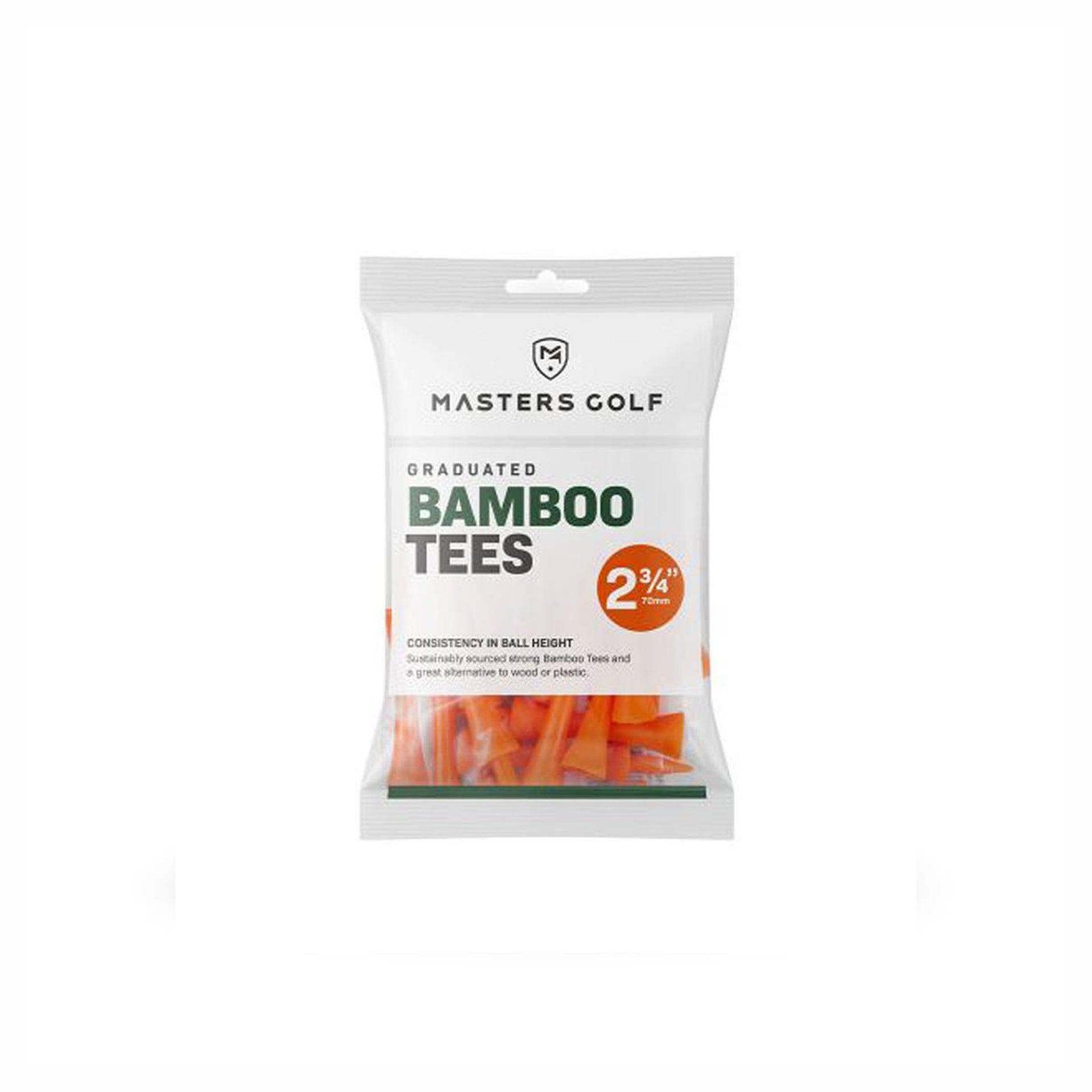 BAMBOO GRADUATED TEES2 3/4 ORANGE
