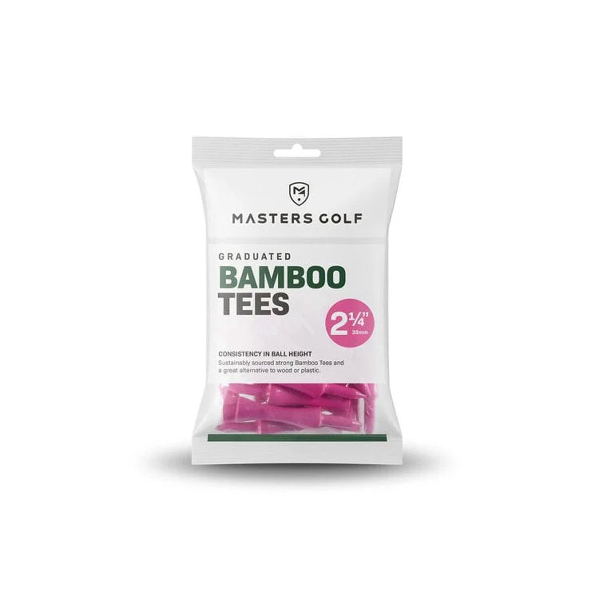 MASTERS BAMBOO GRADUATED TEES 2 1/4 BAG 20 PINK