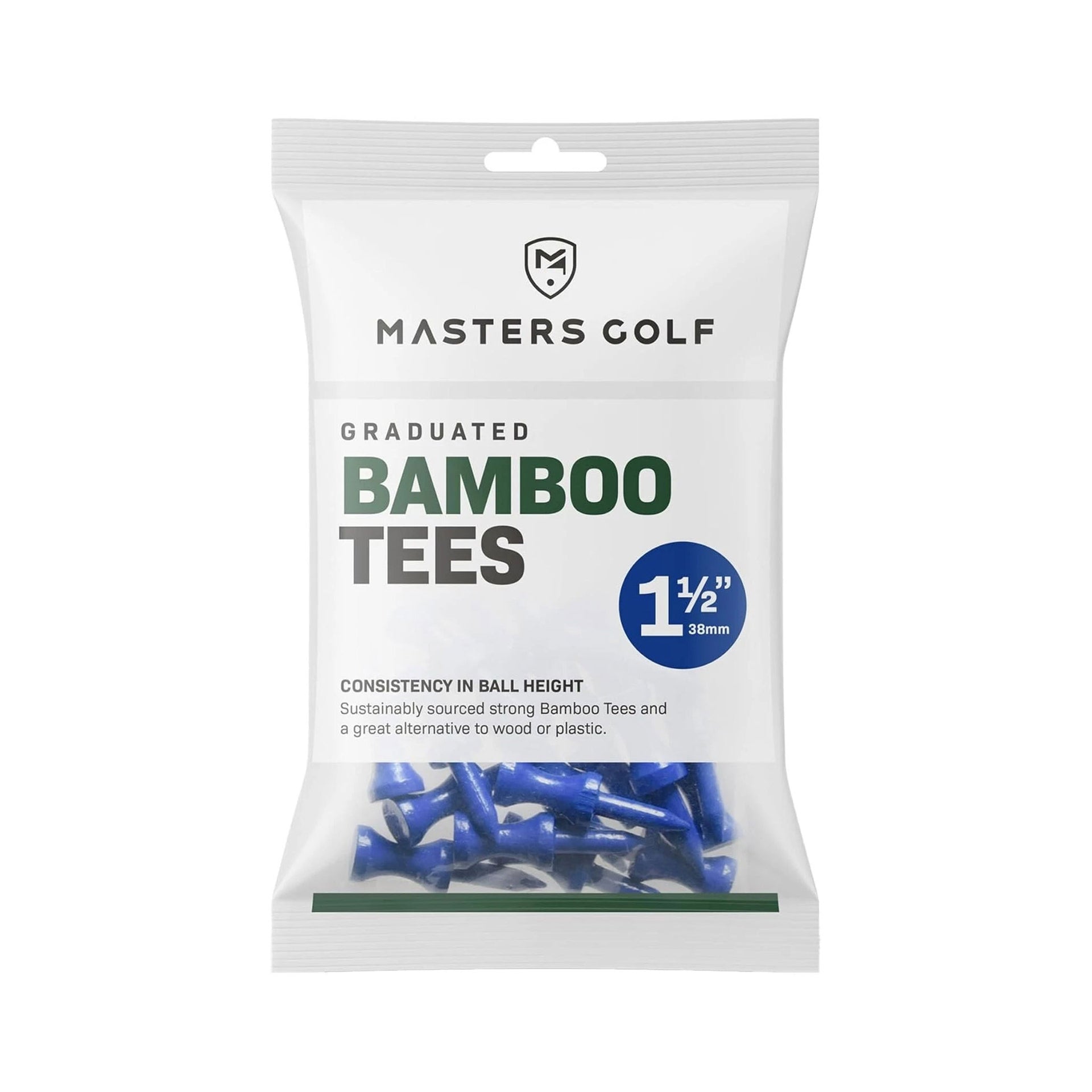 MASTERS BAMBOO GRADUATED TEES 1 1/2 BAG 25 BLUE