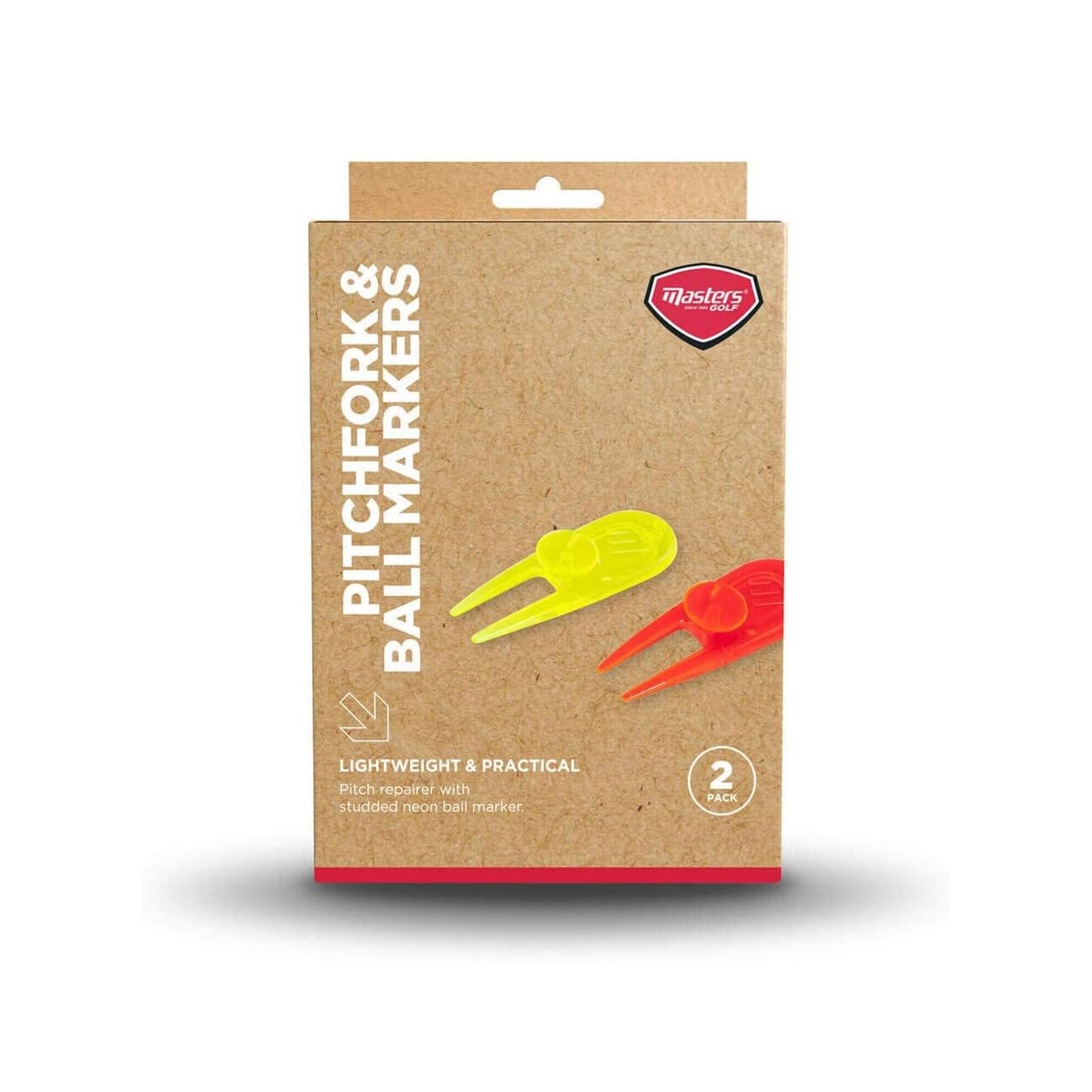 MASTERS NEON PITCHFORK & BALL MARKERS X 2