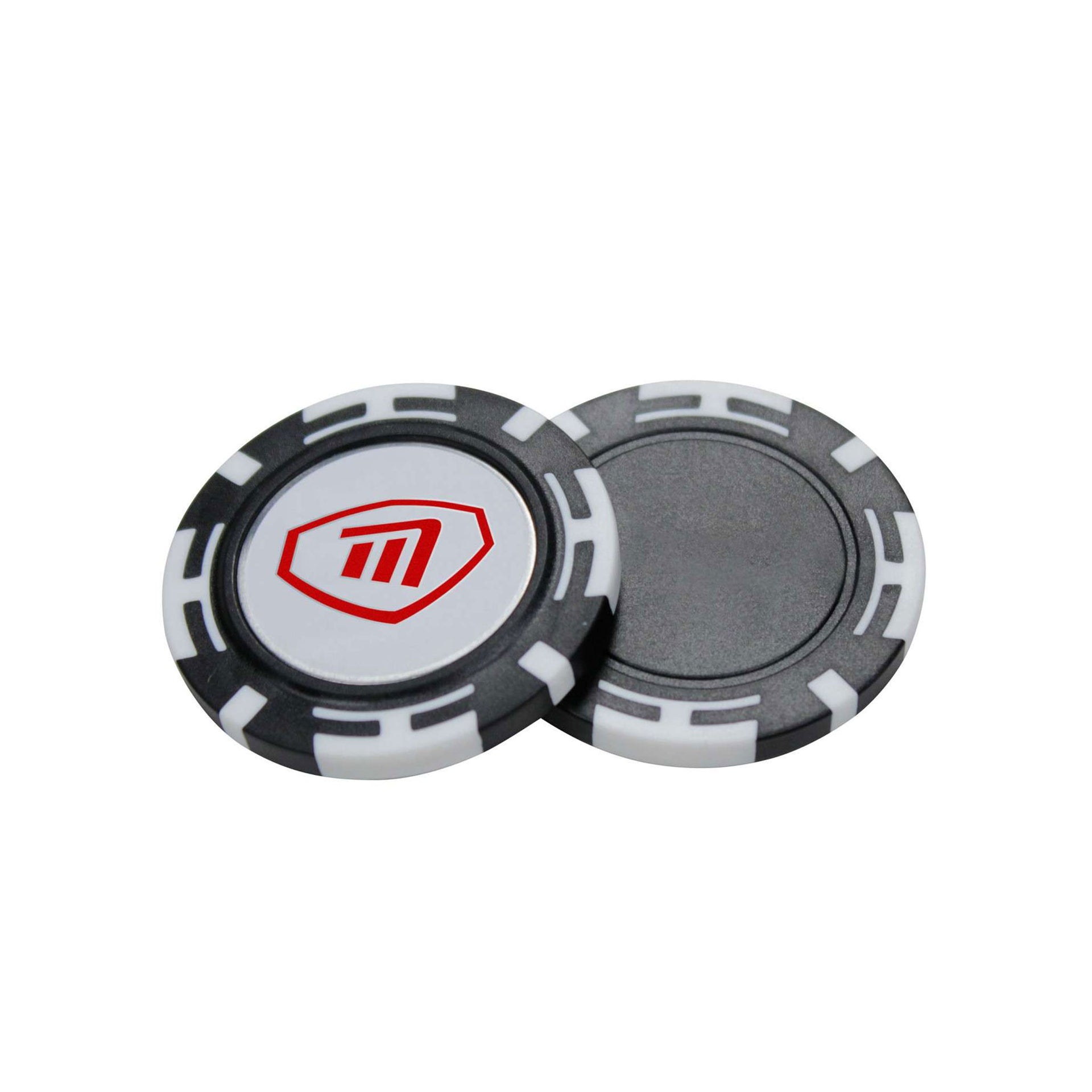 MASTERS POKER CHIP WITH MAG BALL MARKER BLACK/WHITE