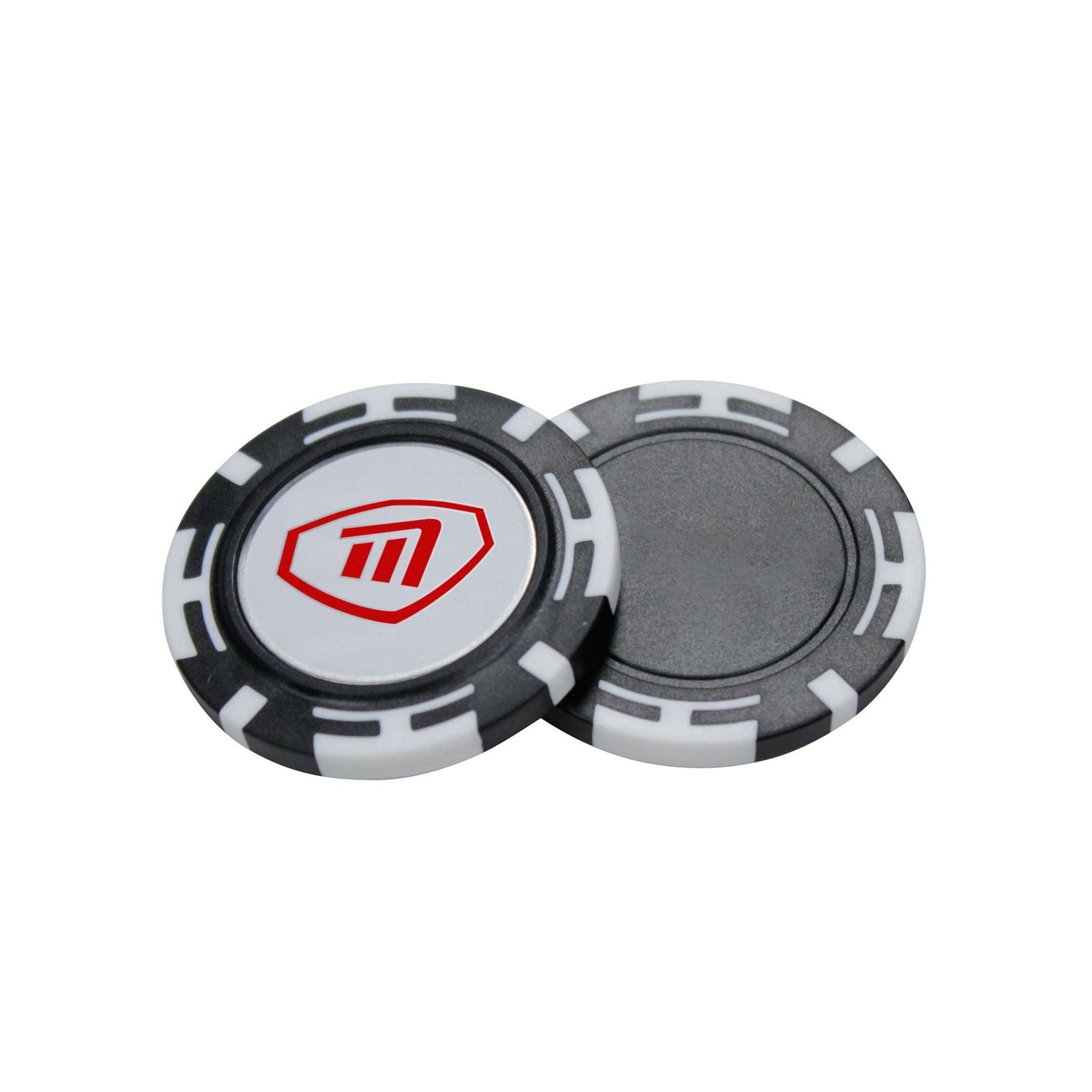 MASTERS POKER CHIP WITH MAG BALL MARKER BLACK/WHITE