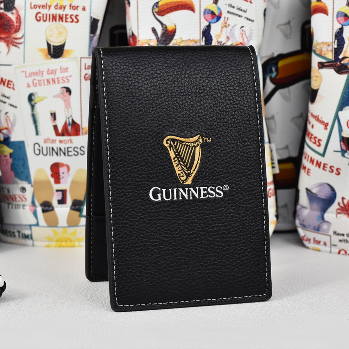 D2C GUINNESS YARDAGE BOOK HARP BLK