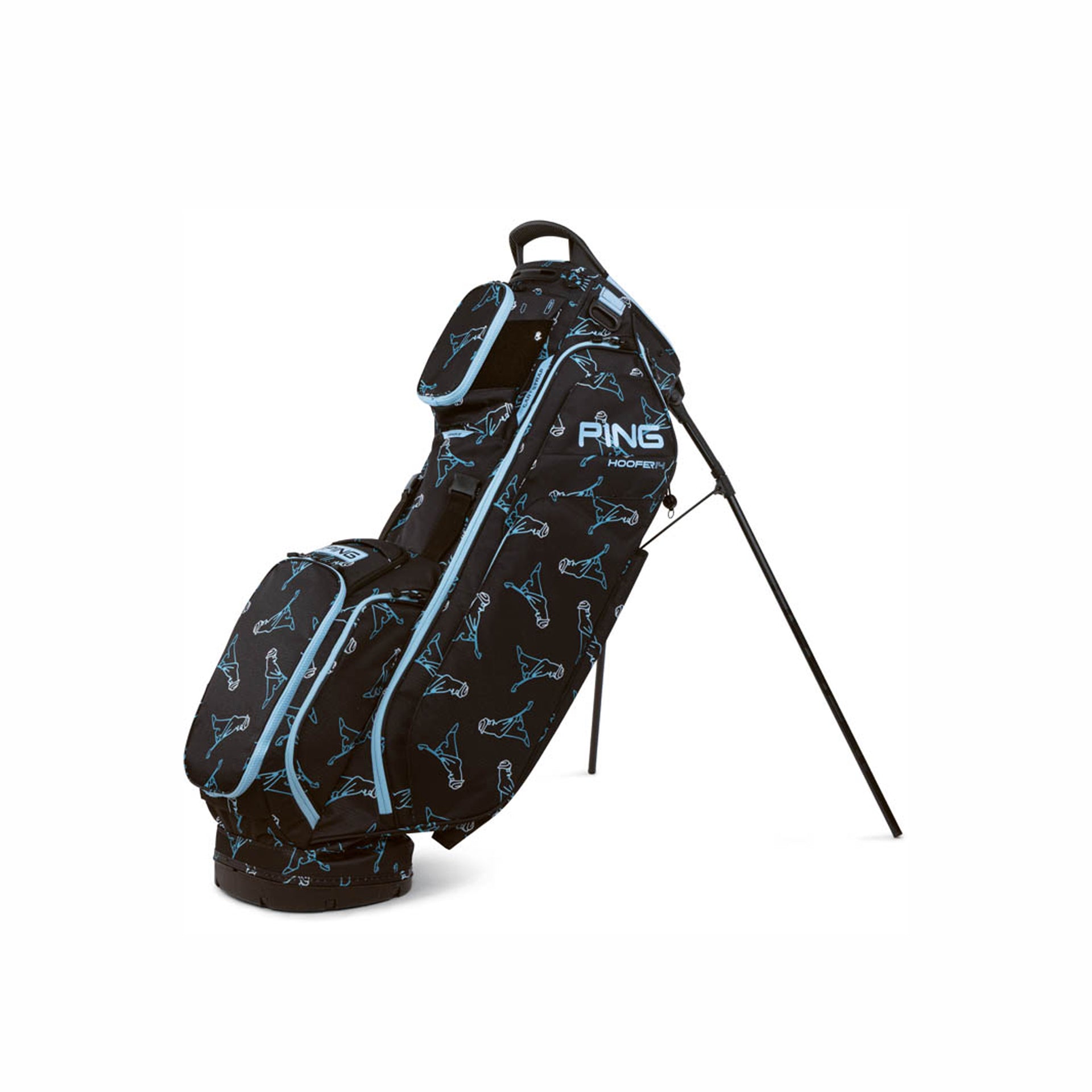 PING HOOFER 14 BLACK/BLUE MR PING BAG