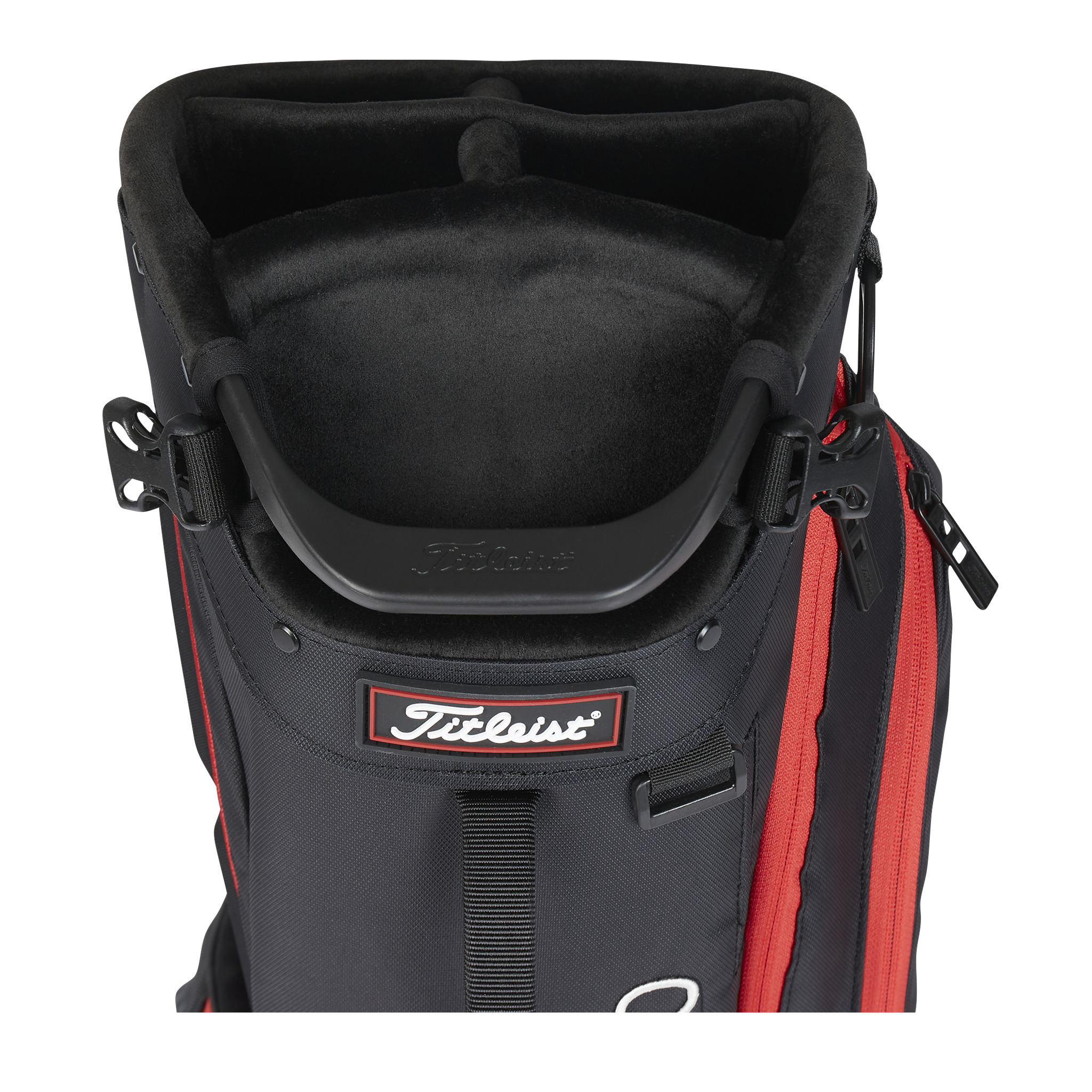 TITLEIST CART 15 BAG BLACK/BLACK/RED