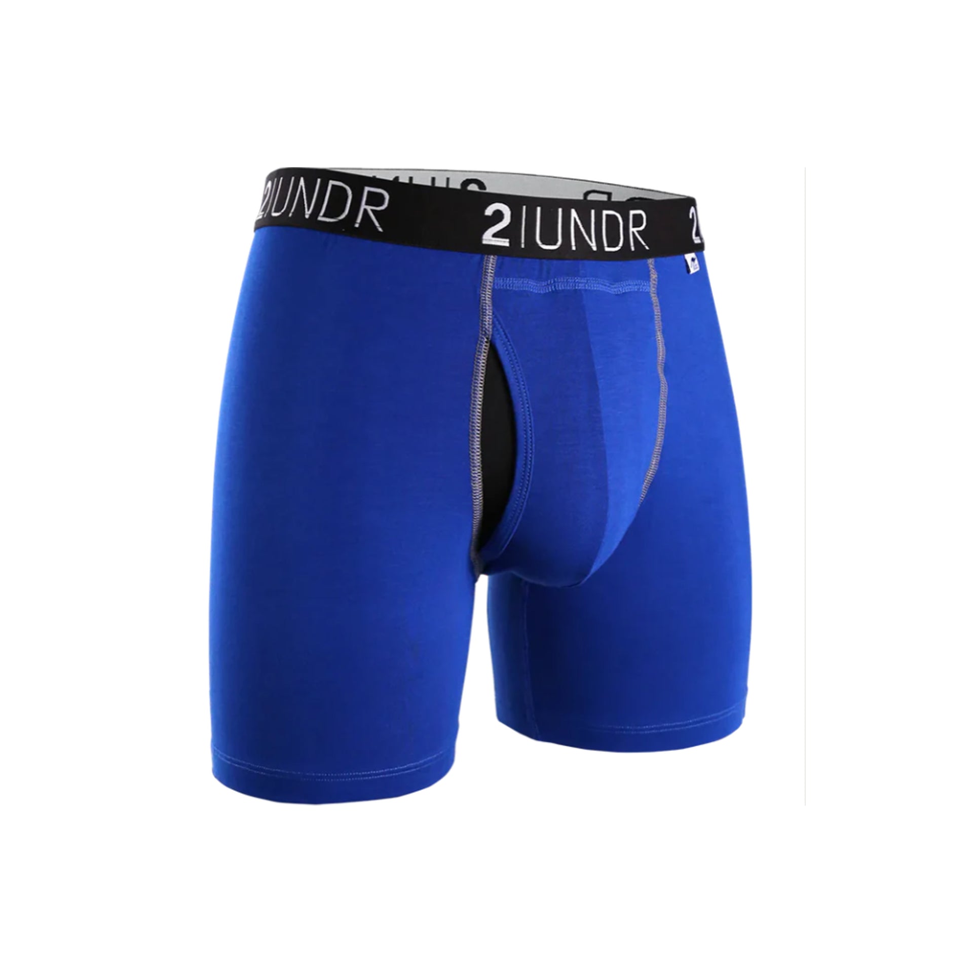 BLUE/BLUE - MENS ELASTANE KNIT SWING SHIFT BOXER BRIEF