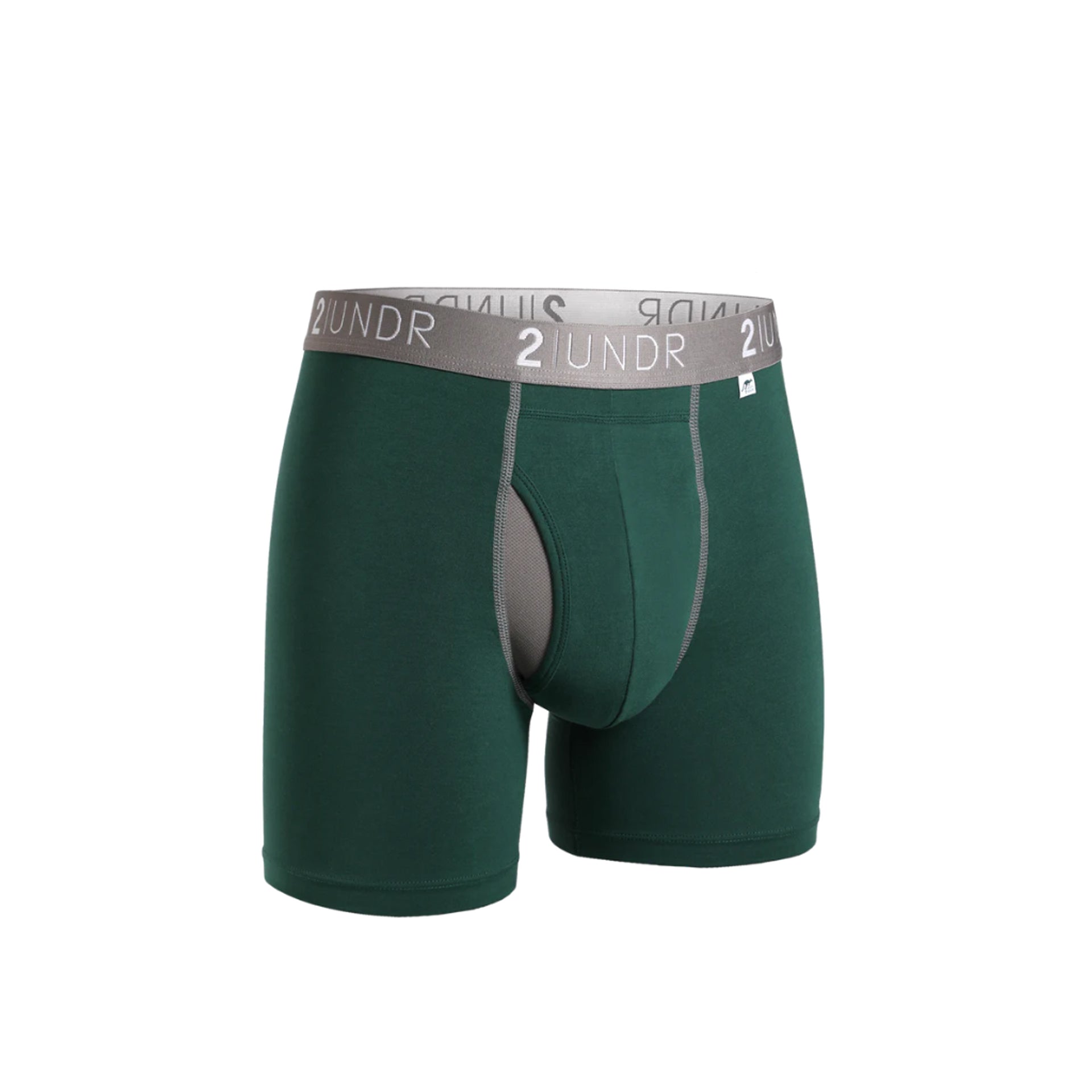 DARK GREEN- MENS ELASTANE KNIT SWING SHIFT BOXER BRIEF