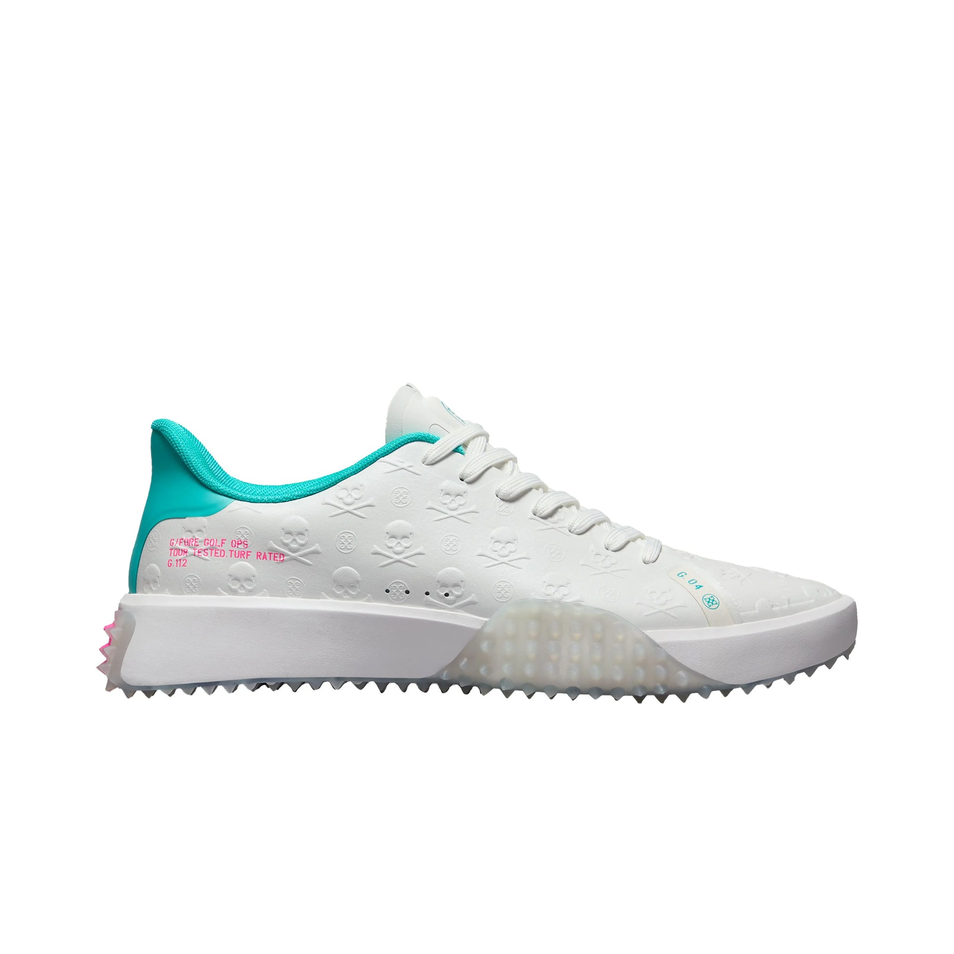 G/FORE G.112 EMBOSSED P.U. LEATHER GOLF SHOE SNOW/SIREN / 8