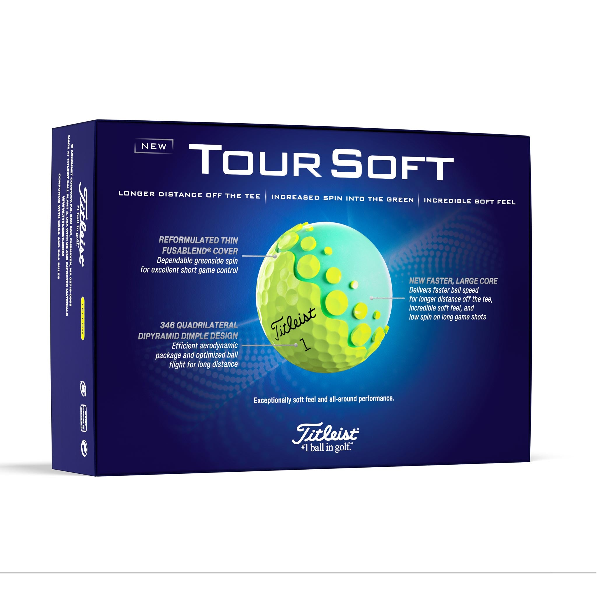 TITLEIST TOUR SOFT GOLF BALL YELLOW
