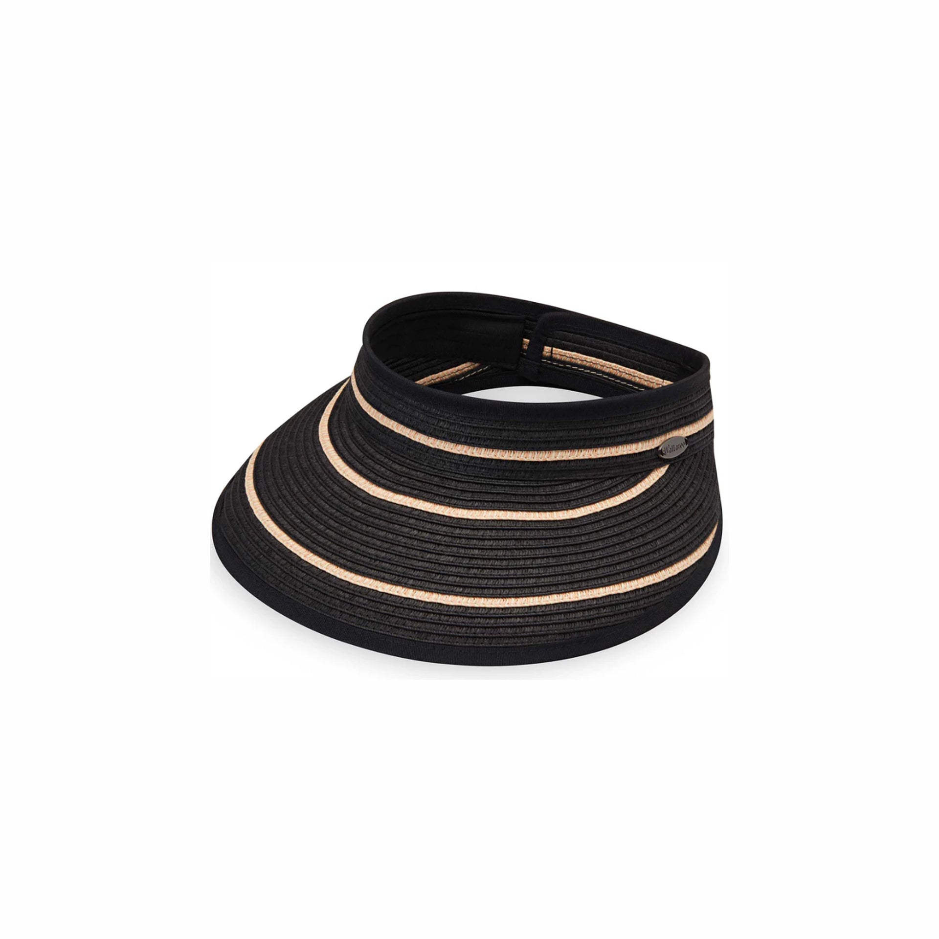 CARKELLA PETITE SAVANNAH VISOR BLACK/CAMEL STRIPES