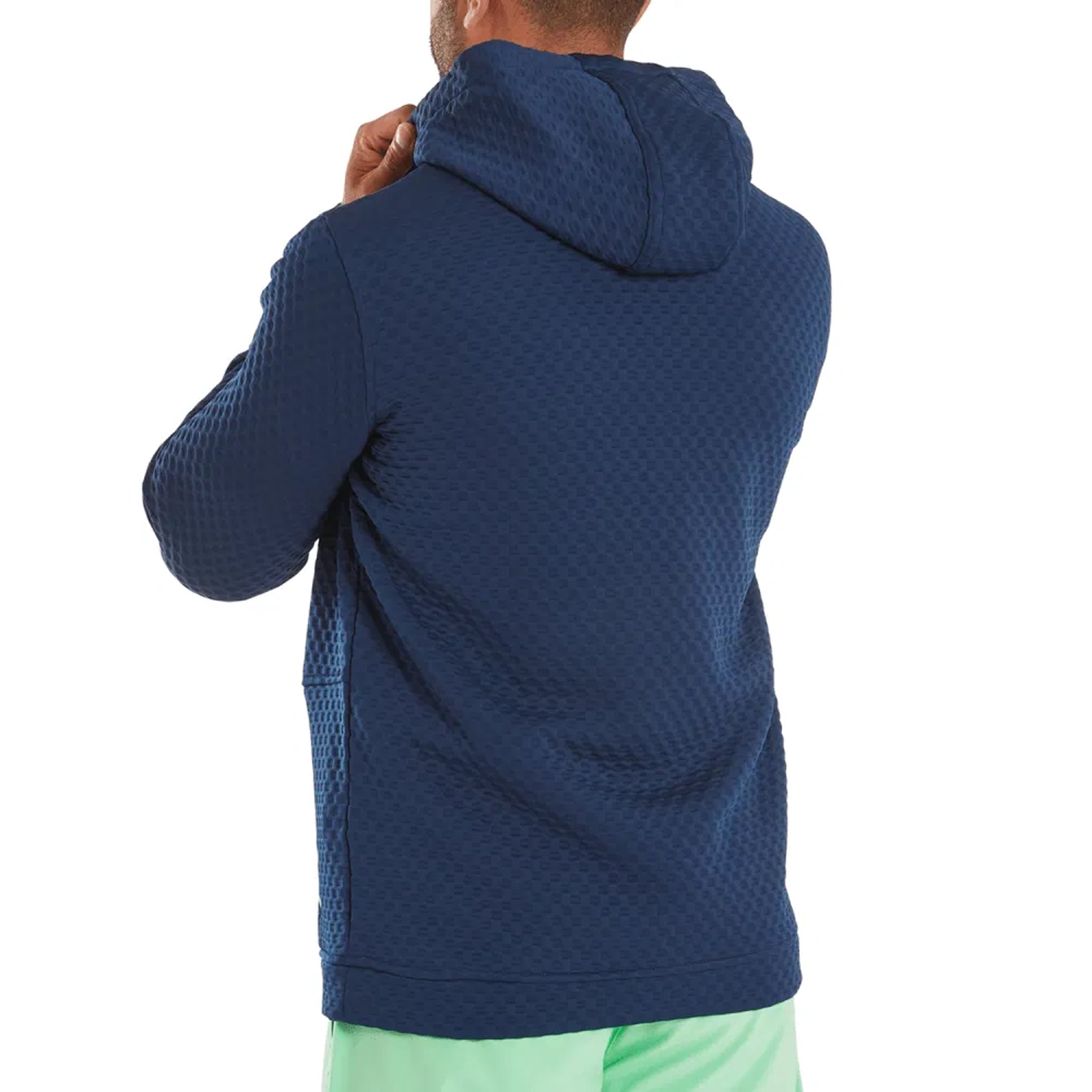 FJ TEXTURED KNIT HOODIE NAVY XL