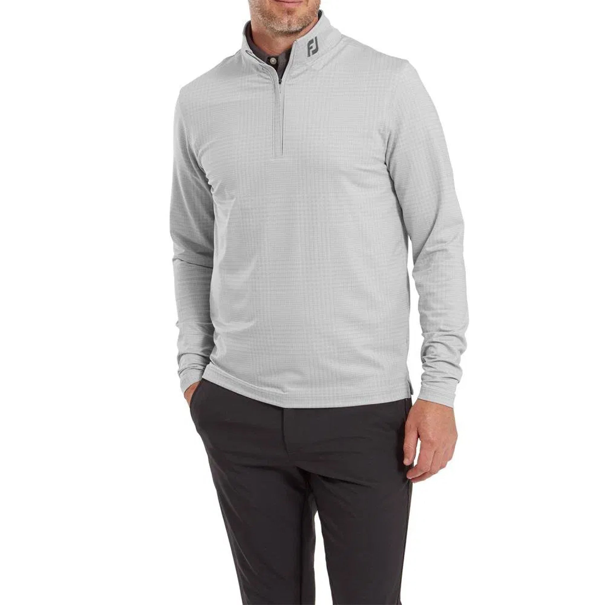 FJ EU GLEN PLAID PRT MIDLAYER GREY S