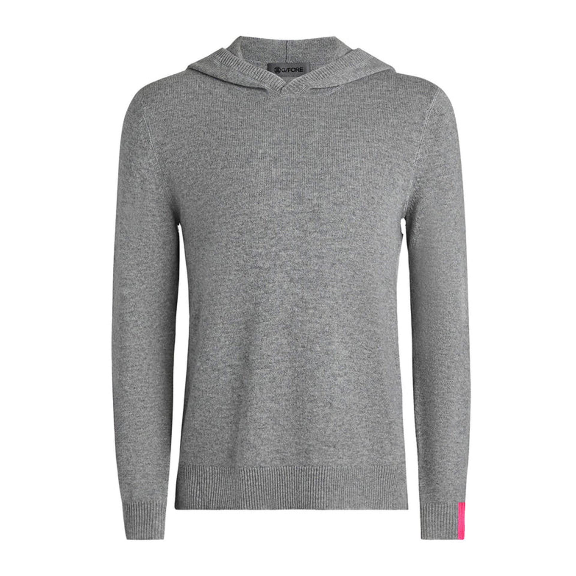 G4 WASHABLE CASHMERE HOODED SWEATER NIMBUS MELANGE GREY / L