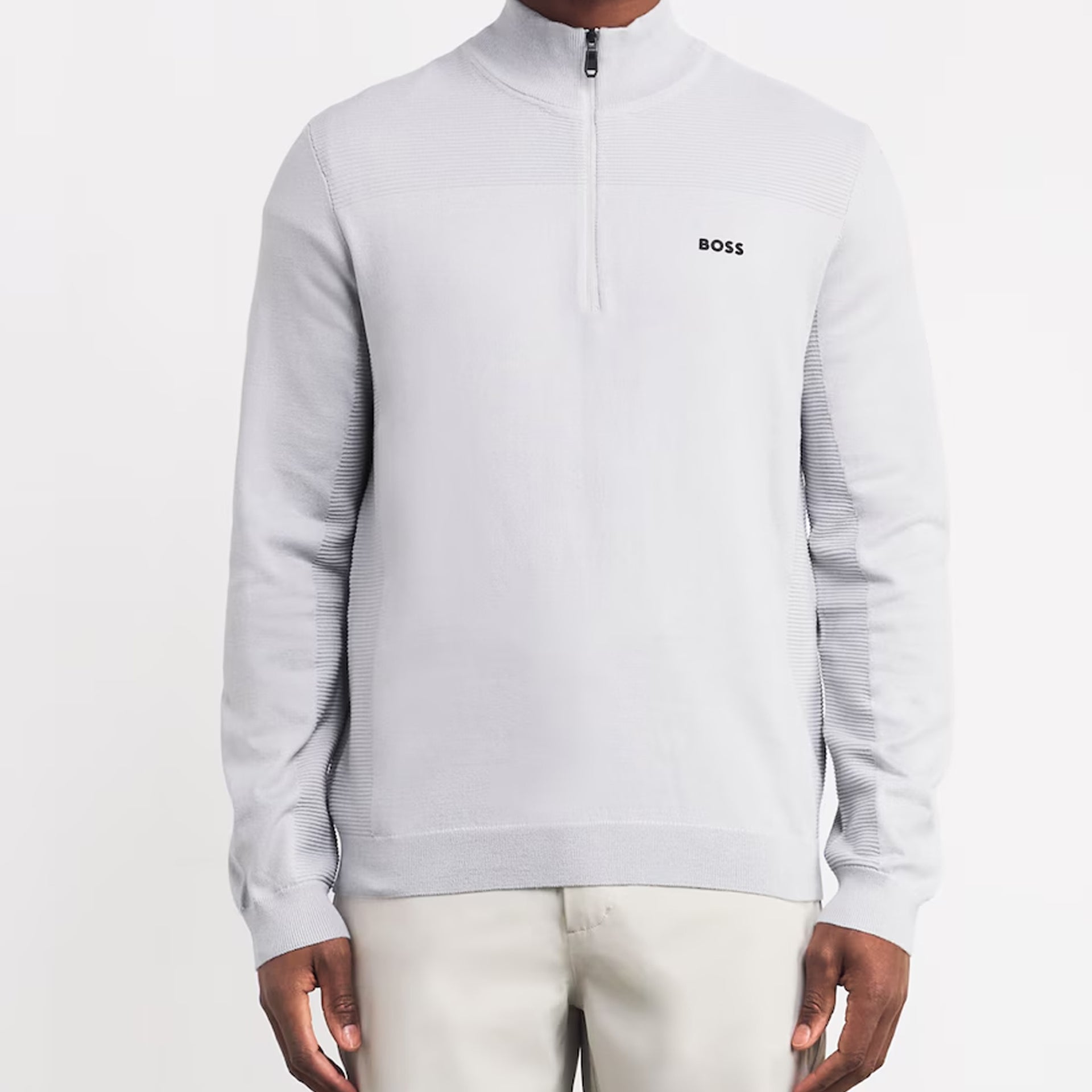 HB MOMENTUM X QUARTER ZIP OPEN GREY / L