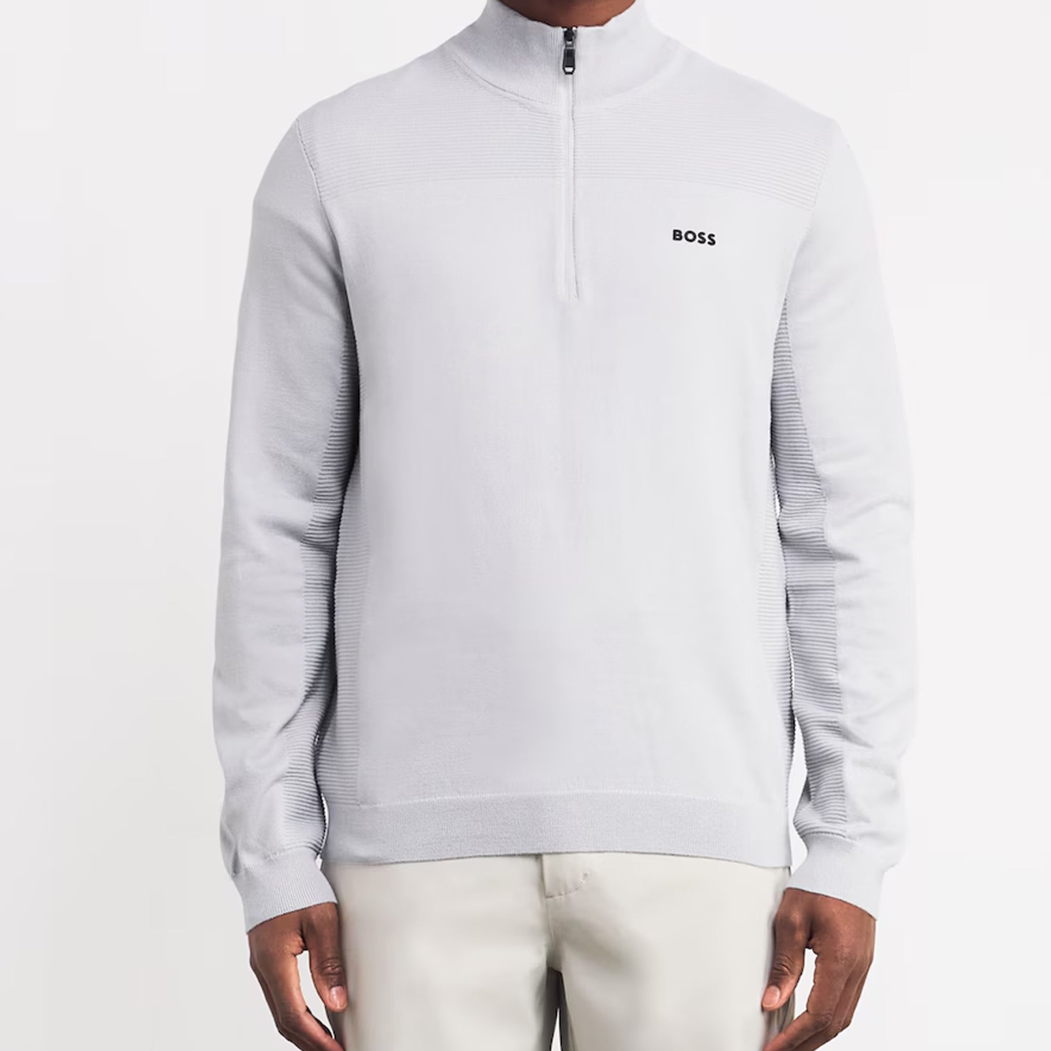 HB MOMENTUM X QUARTER ZIP OPEN GREY / L