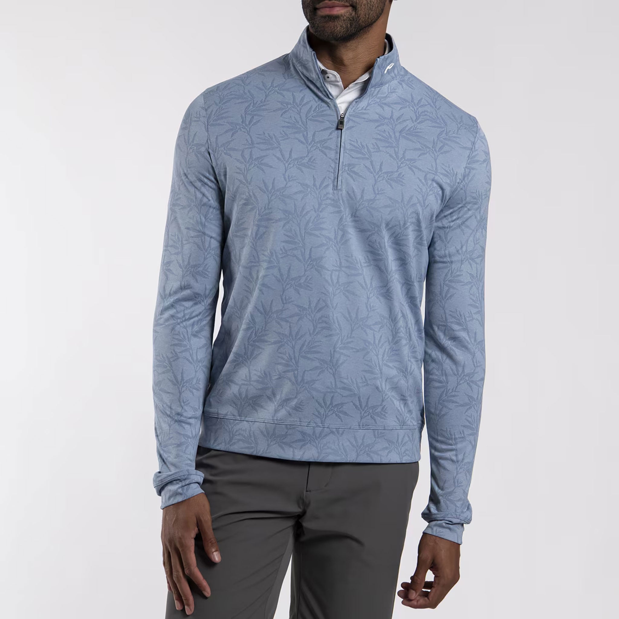 KJ MENS HALF ZIP NEPTUNE/POWDER BLUE / 48
