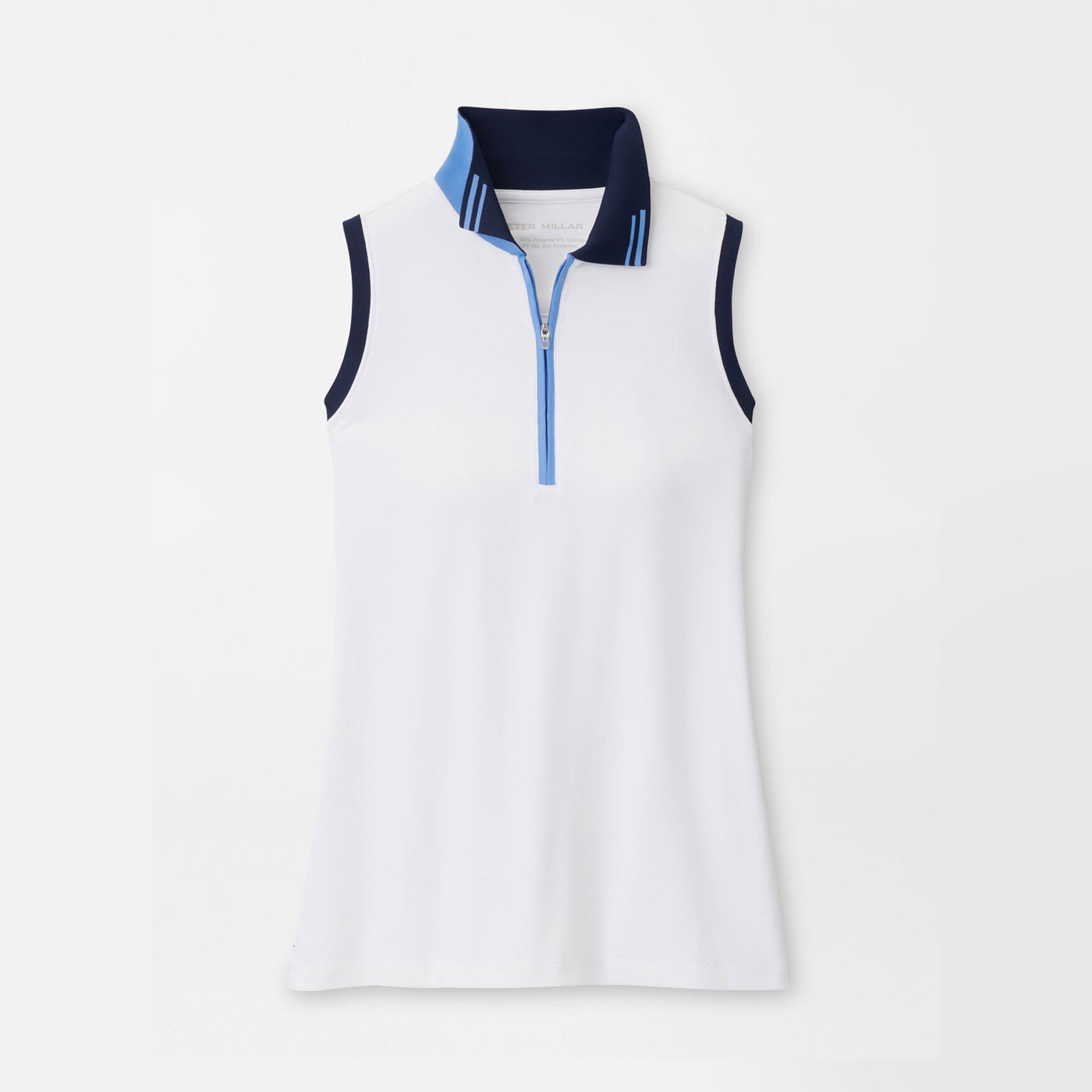 PM CHRISSIE SLEEVELESS POLO MOONSTONE-WHITE / L