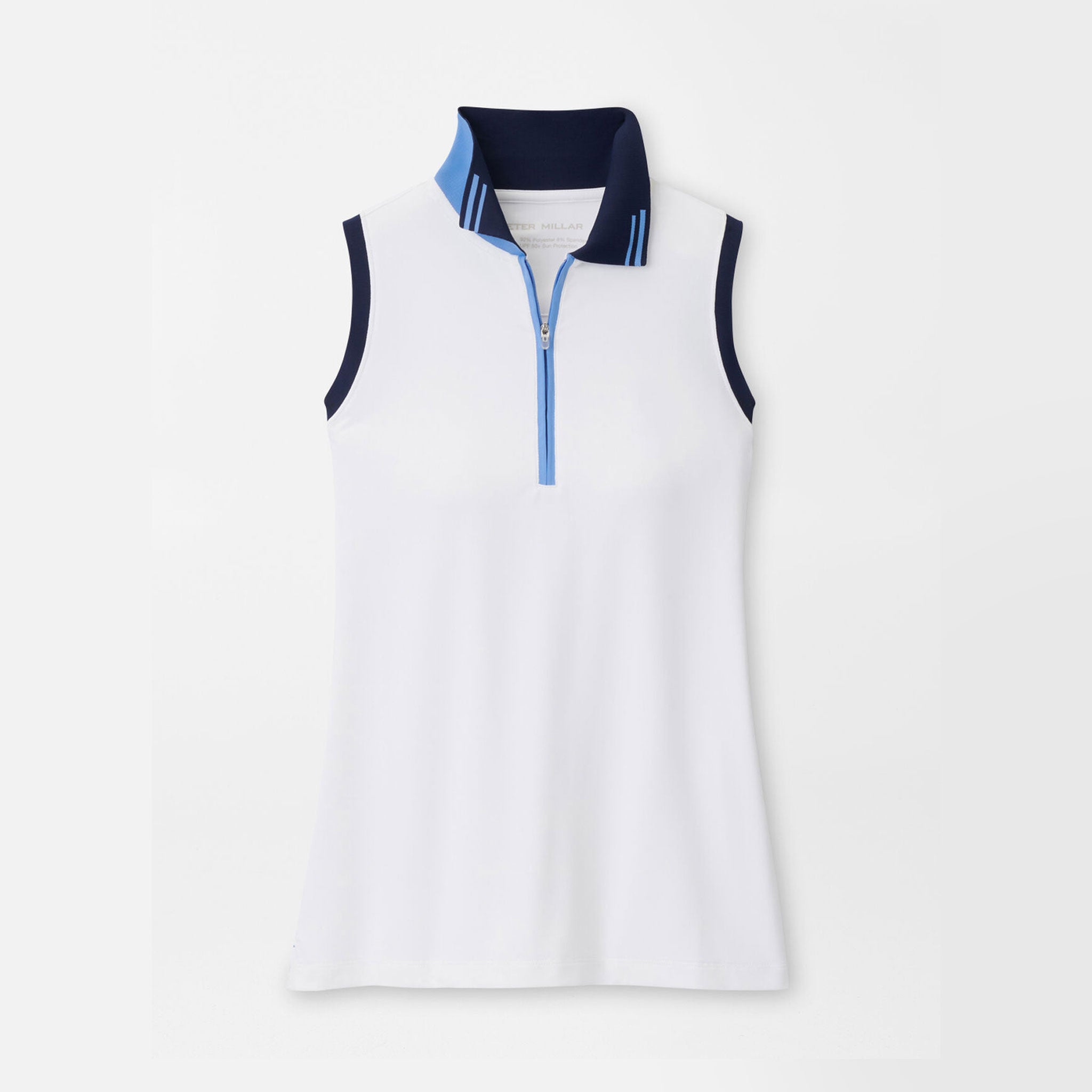 PM CHRISSIE SLEEVELESS POLO MOONSTONE-WHITE / L