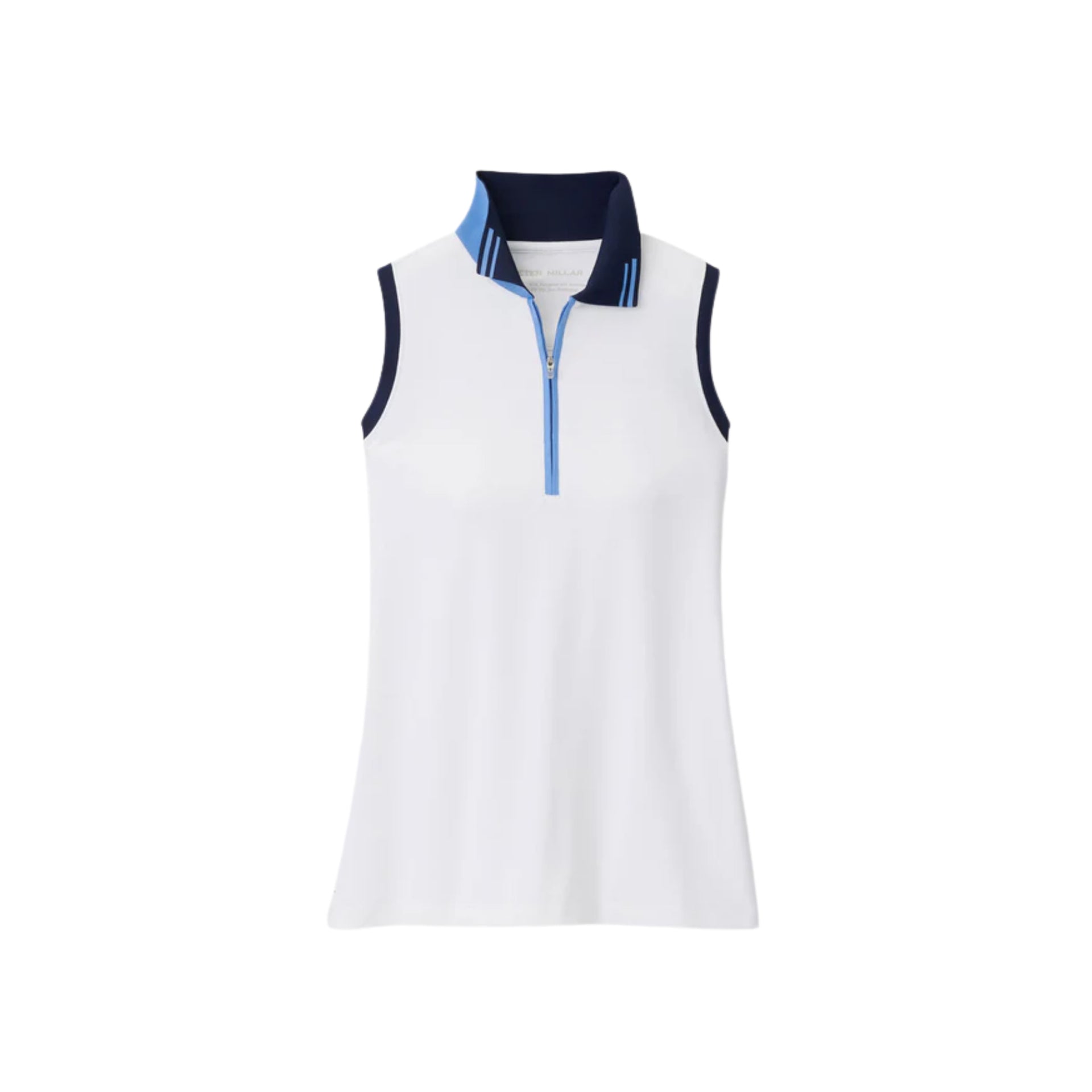 CHRISSIE ZIP-SLEEVELESS POLO