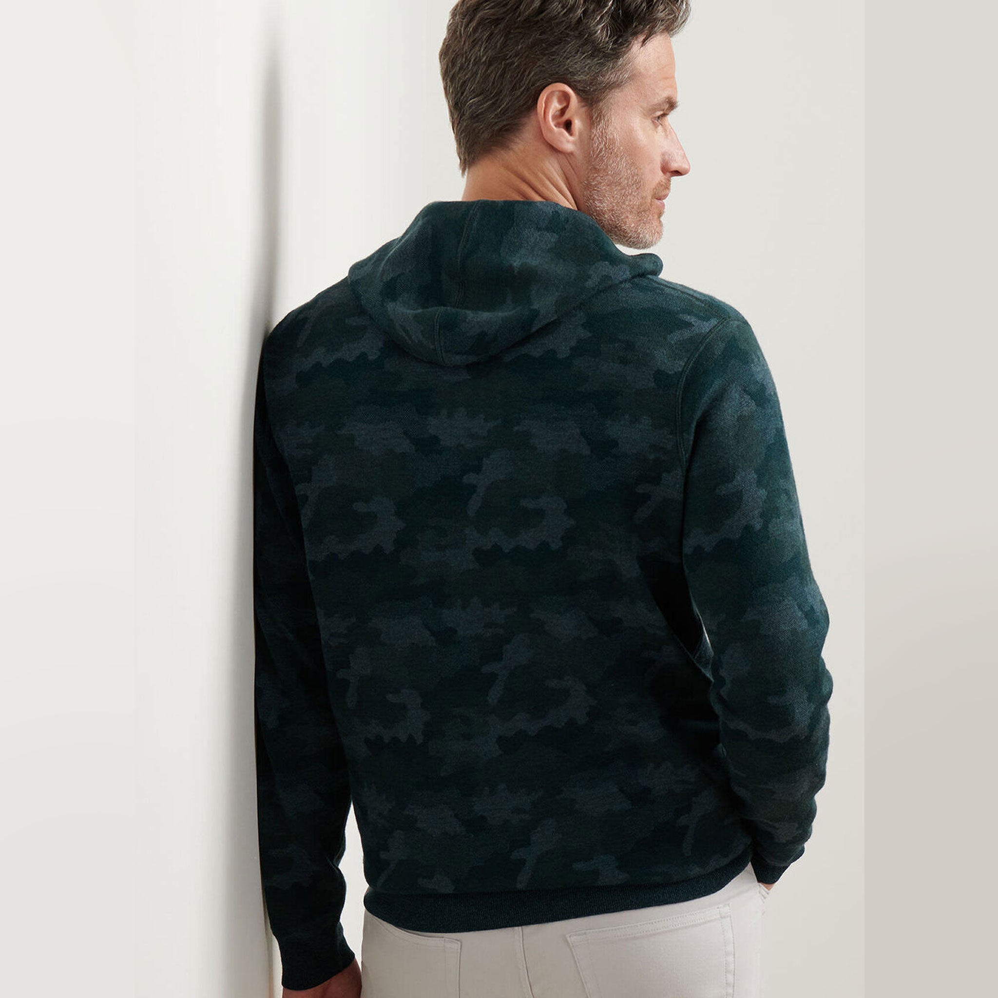 PM REVERSIBLE CAMO POPOVER HOODIE NAVY / L