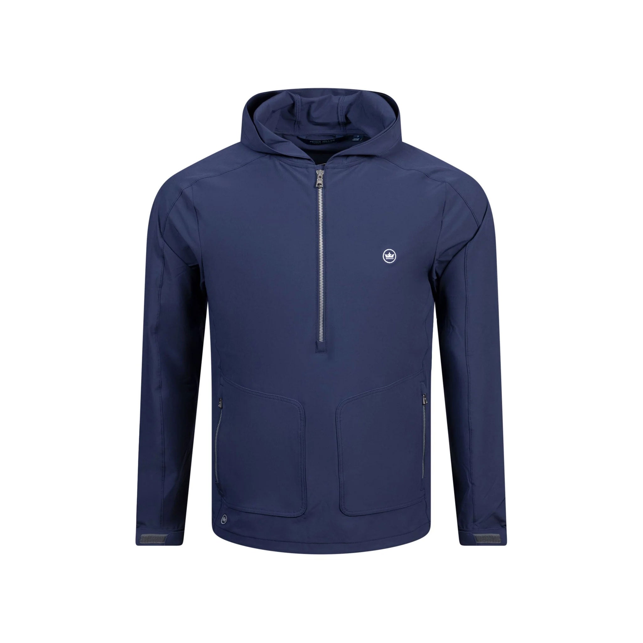PM QUEST HALF ZIP HOODIE BRICK BLACK / L