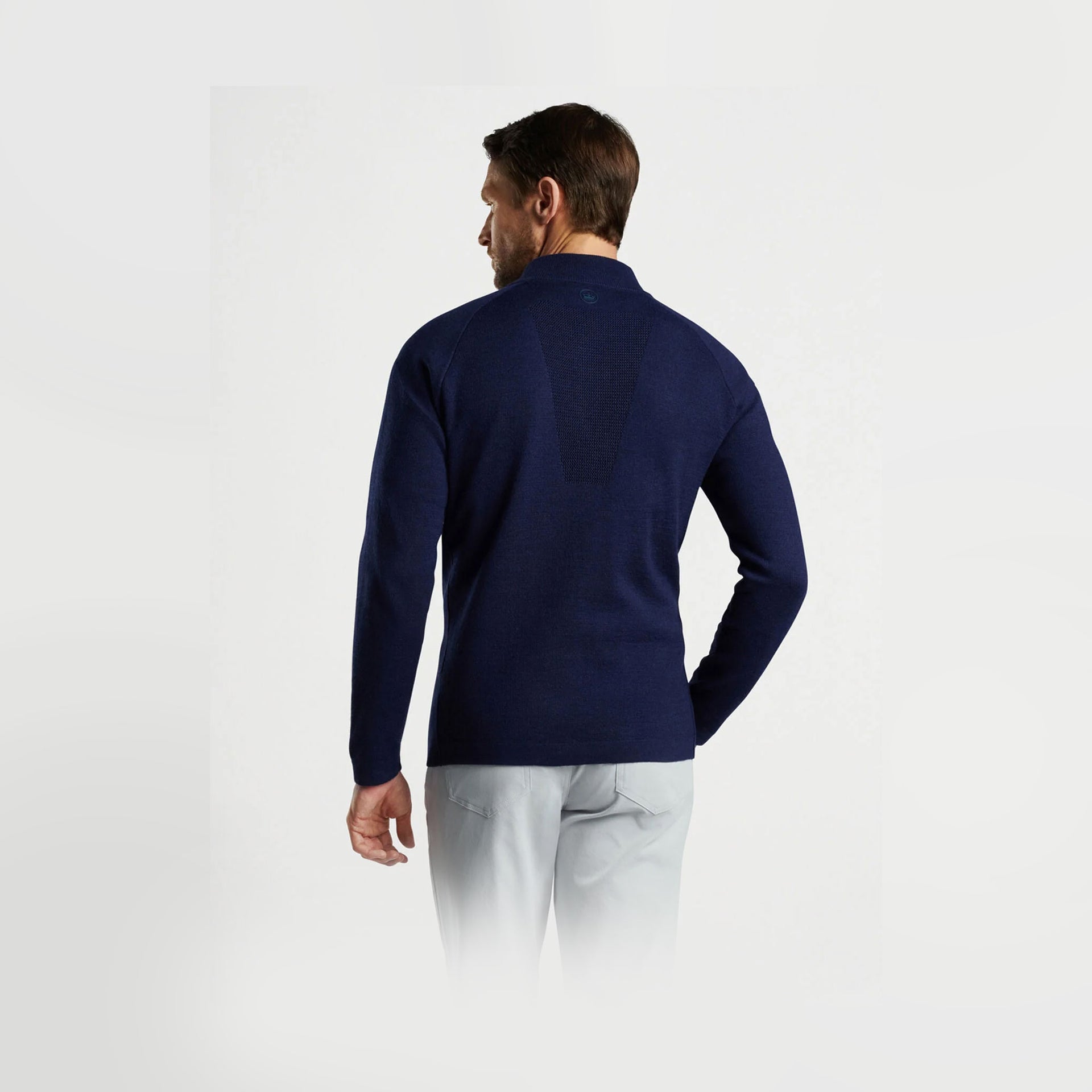PM MENS HOLMES QUARTER ZIP SWEATER NAVY / L