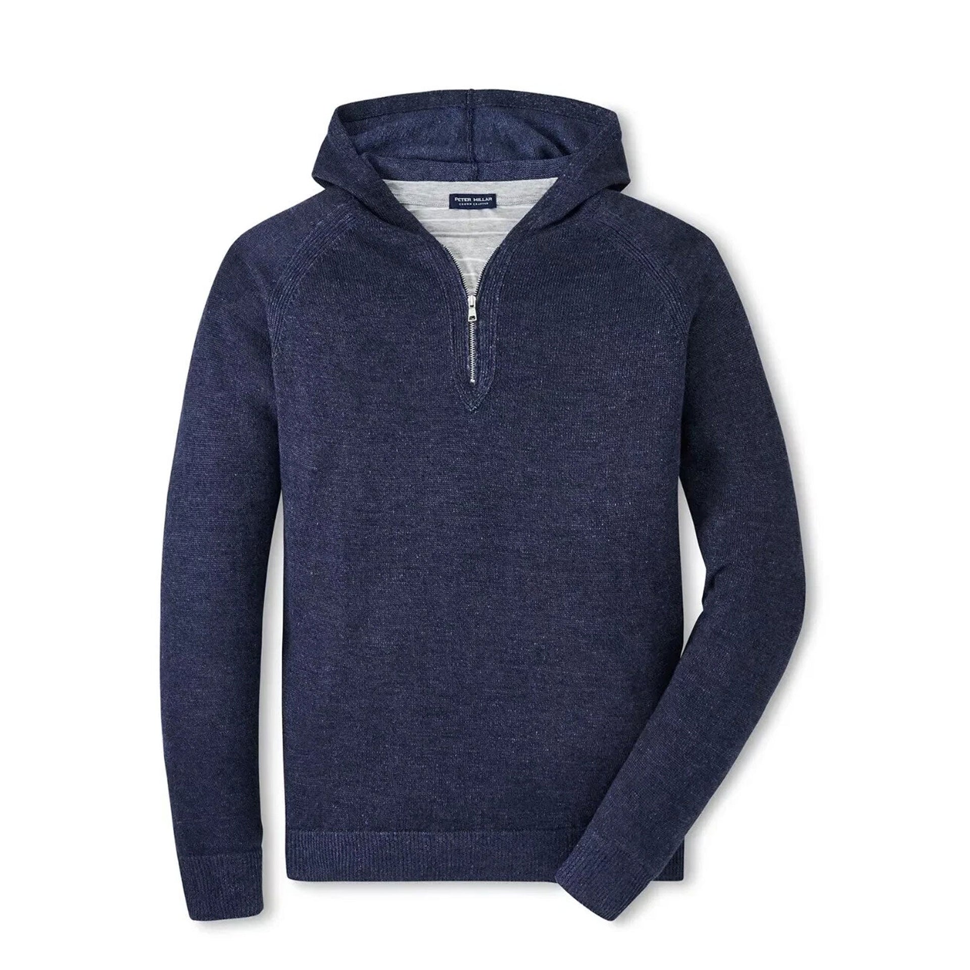 PM MENS HOLDEN QUARTER ZIP HOODIE SWEATER NAVY / L