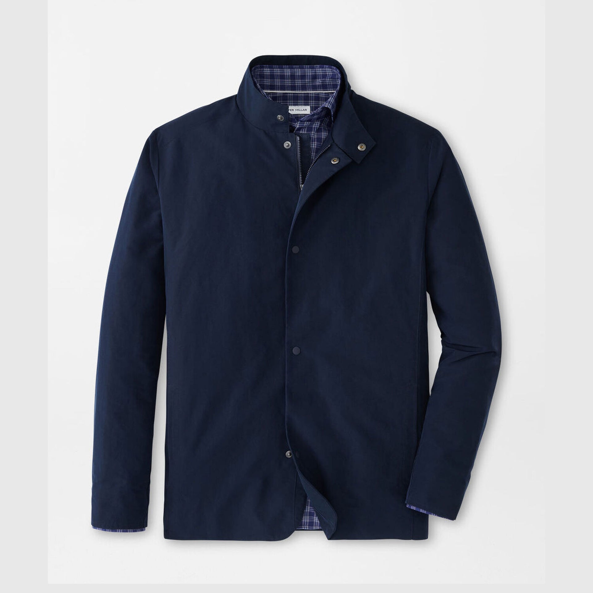 PM MENS ALBATROSS COTTON-BLEND PIQUE QUARTER-ZIP NAVY / L