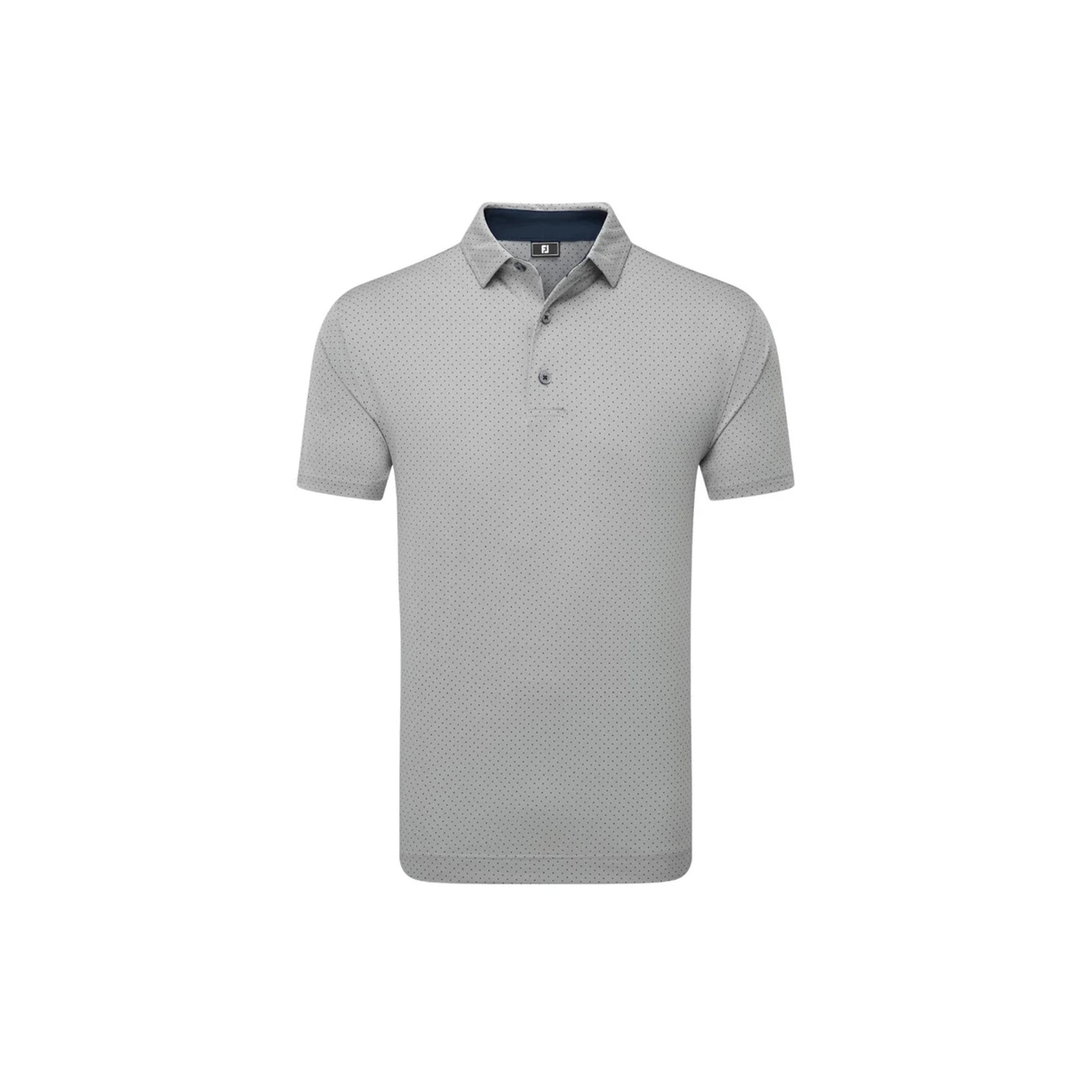 FJ STRETCH LISLE DOT PRINTED GREY/NAVY L