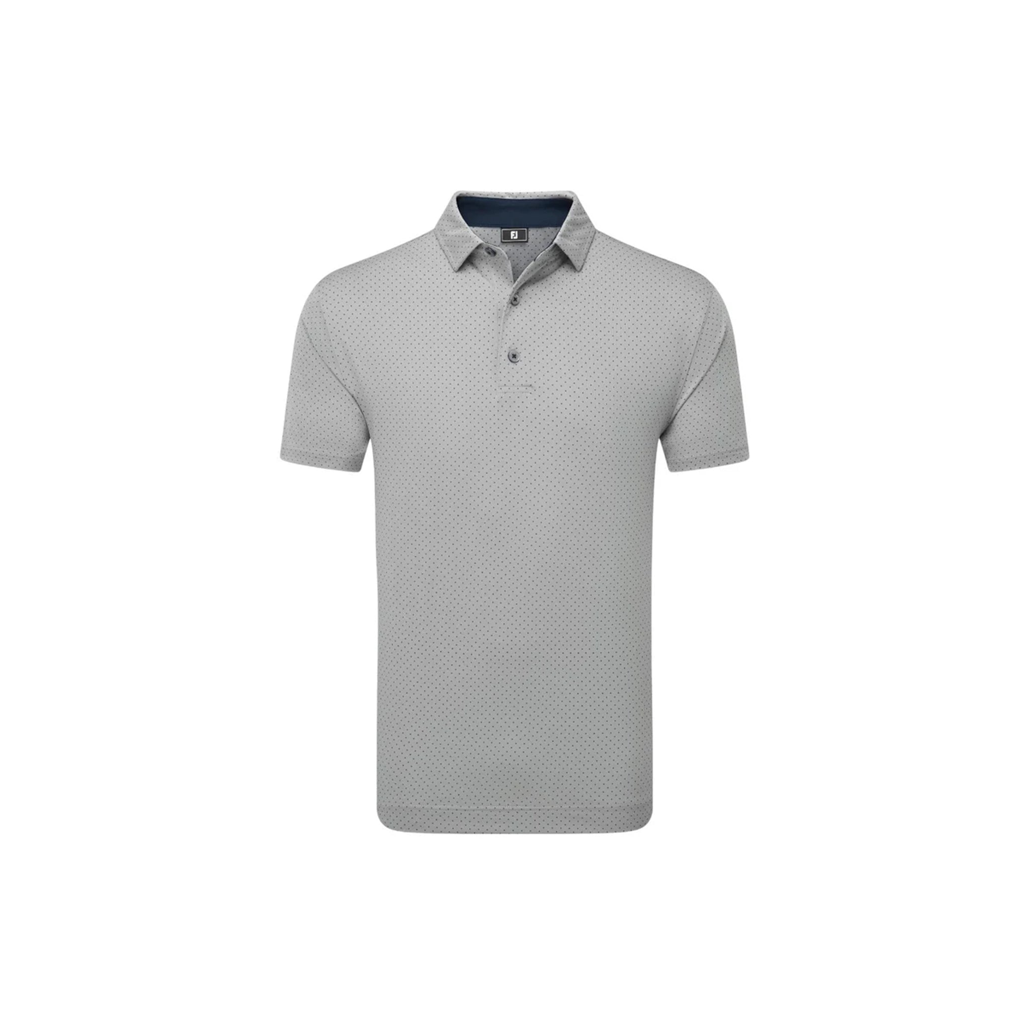 FJ STRETCH LISLE DOT PRINTED GREY/NAVY L