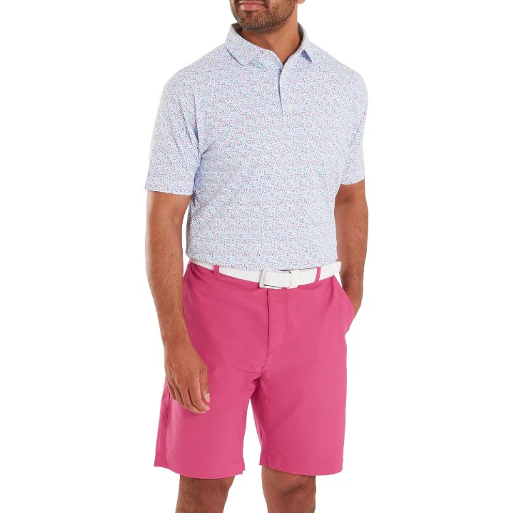 FJ GAMER PRINT PIQUE WHT/ABLUE/HIGH TIDE/MAGENTA L